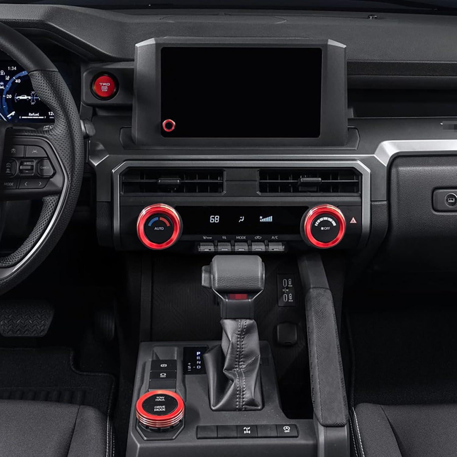 Cubierta de Perilla de Interruptor de Aire Acondicionado BORUIEN para Toyota Tacoma 2024 2025 y 4Runner 2025 - 4 Piezas