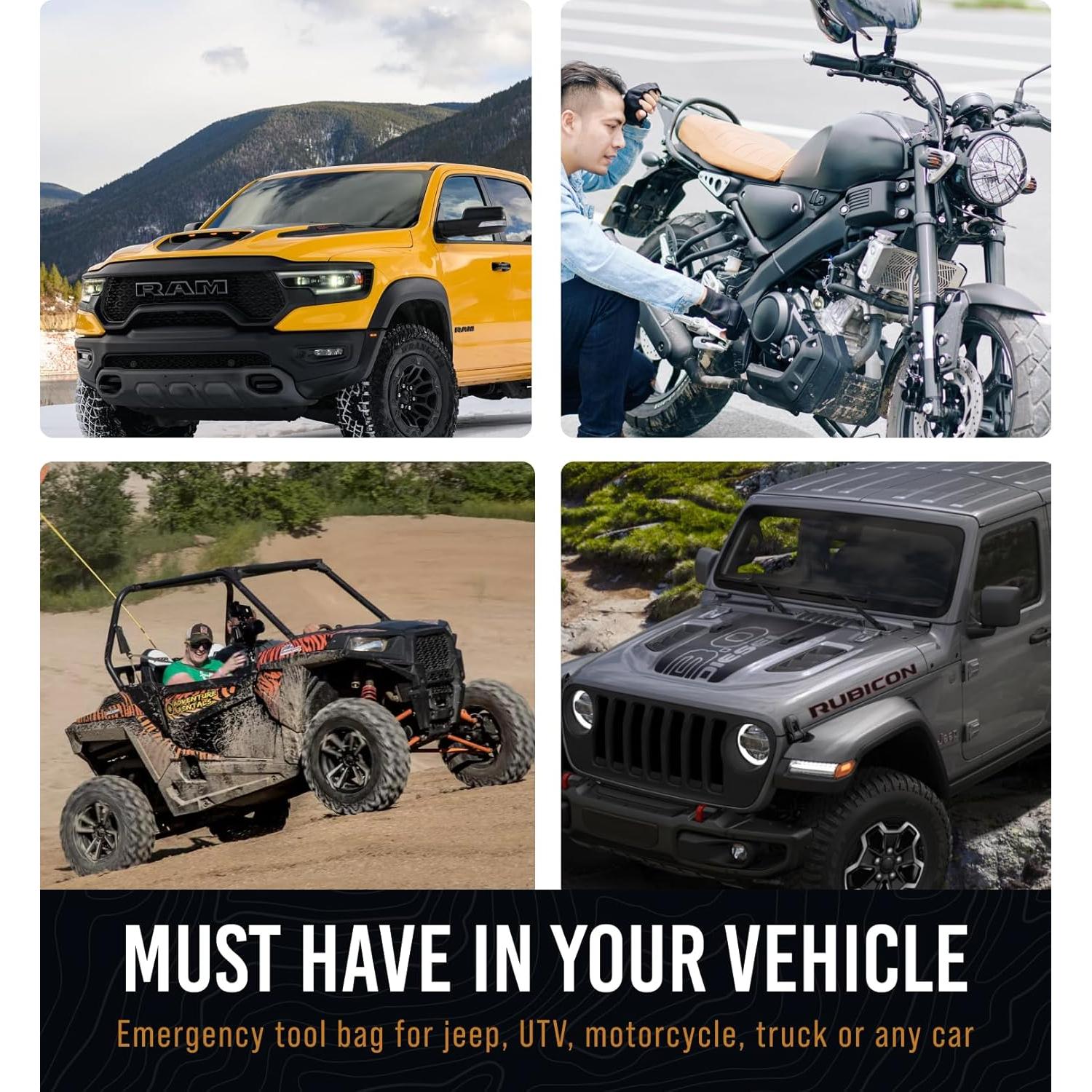 Bolsa de Herramientas Plegable Craft911 - 7 Bolsillos Impermeable