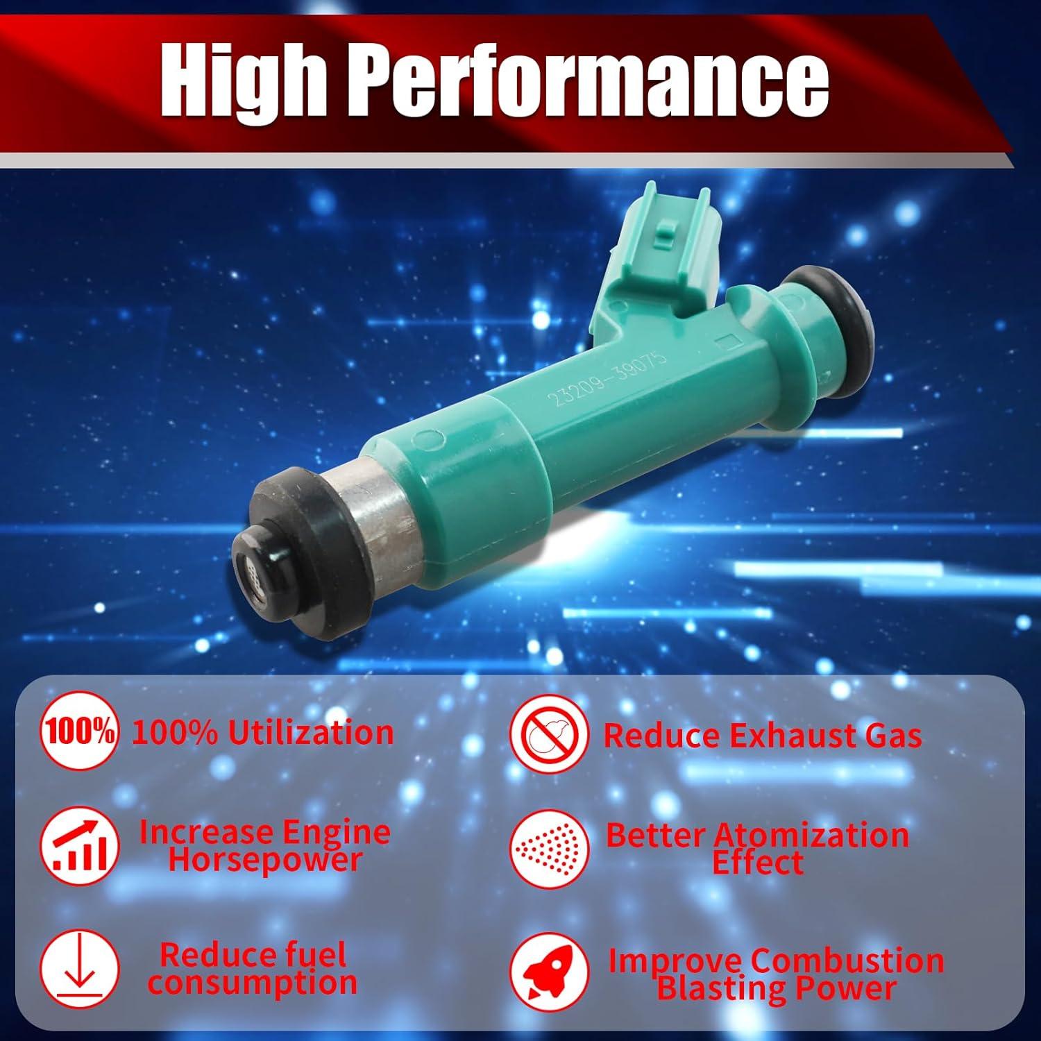 Juego de 6 Inyectores de Combustible MACAX FJ787 para Toyota