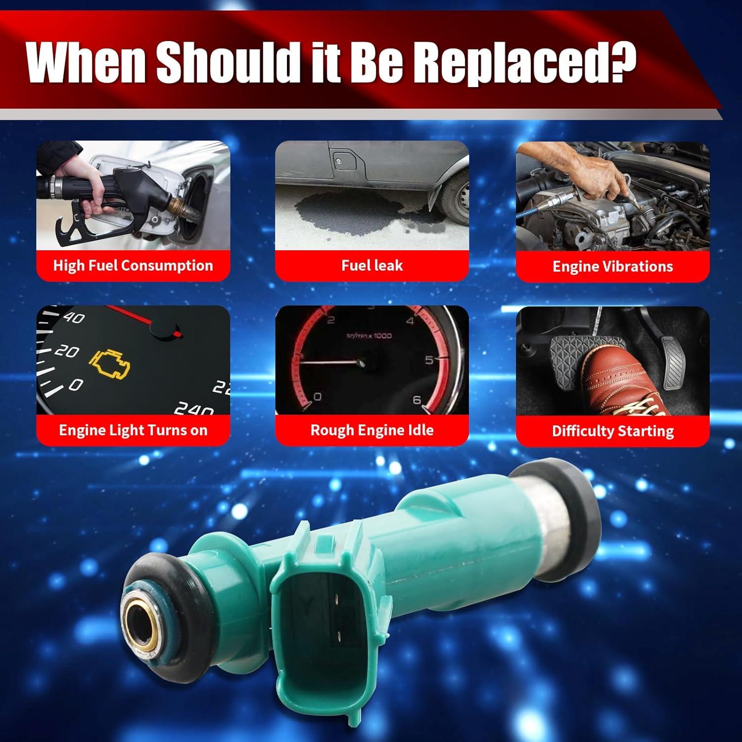 Juego de 6 Inyectores de Combustible MACAX FJ787 para Toyota