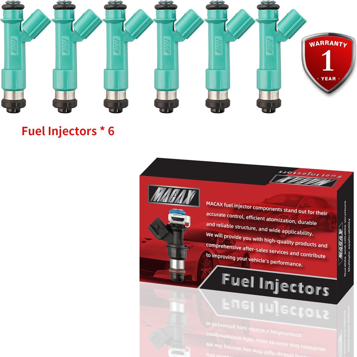 Juego de 6 Inyectores de Combustible MACAX FJ787 para Toyota