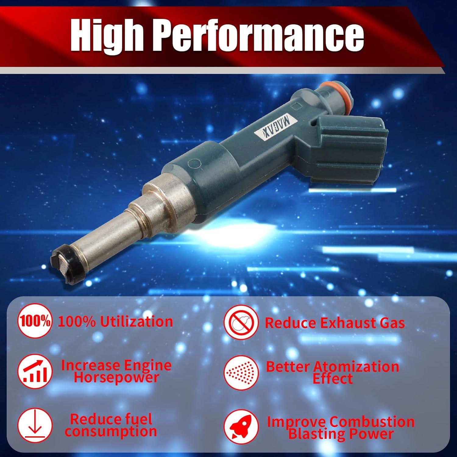 Juego de 4 Inyectores de Combustible MACAX 23250-37020 para Toyota Prius y Lexus CT200h