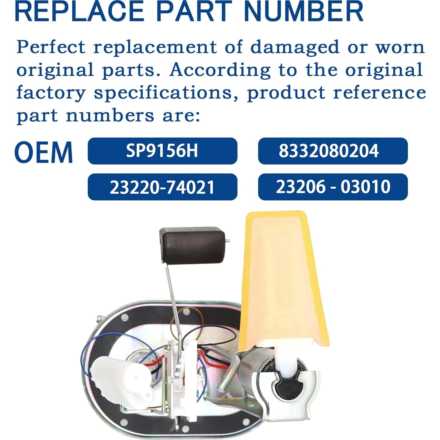Módulo de Bomba de Combustible Eléctrico TOJIO SP9156H para Lexus y Toyota