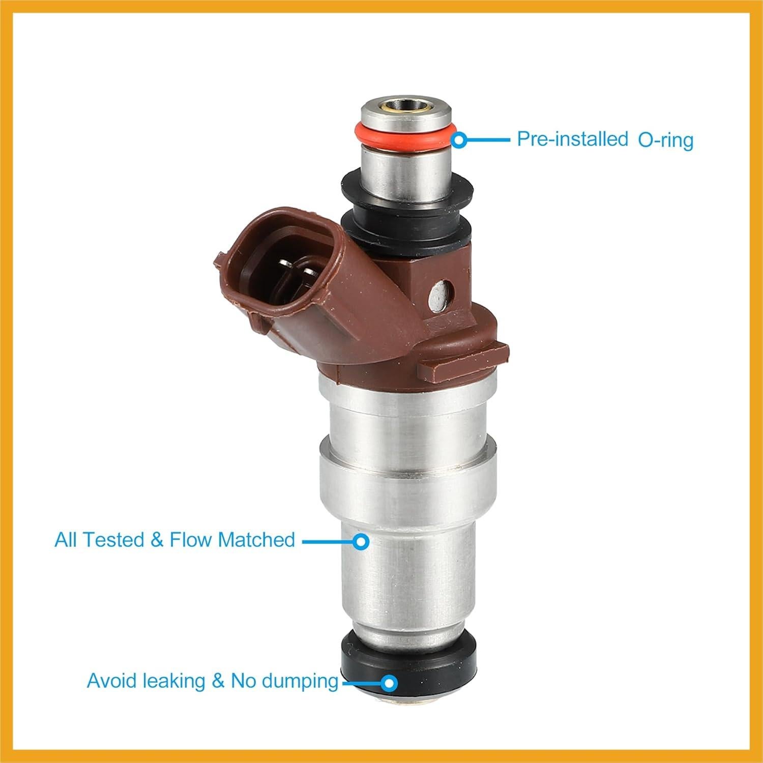 Inyector de Combustible Partuto 23250-75050 para Toyota 4Pcs