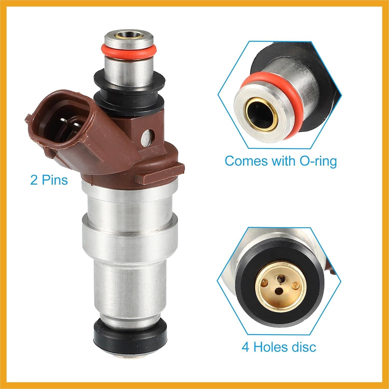 Inyector de Combustible Partuto 23250-75050 para Toyota 4Pcs