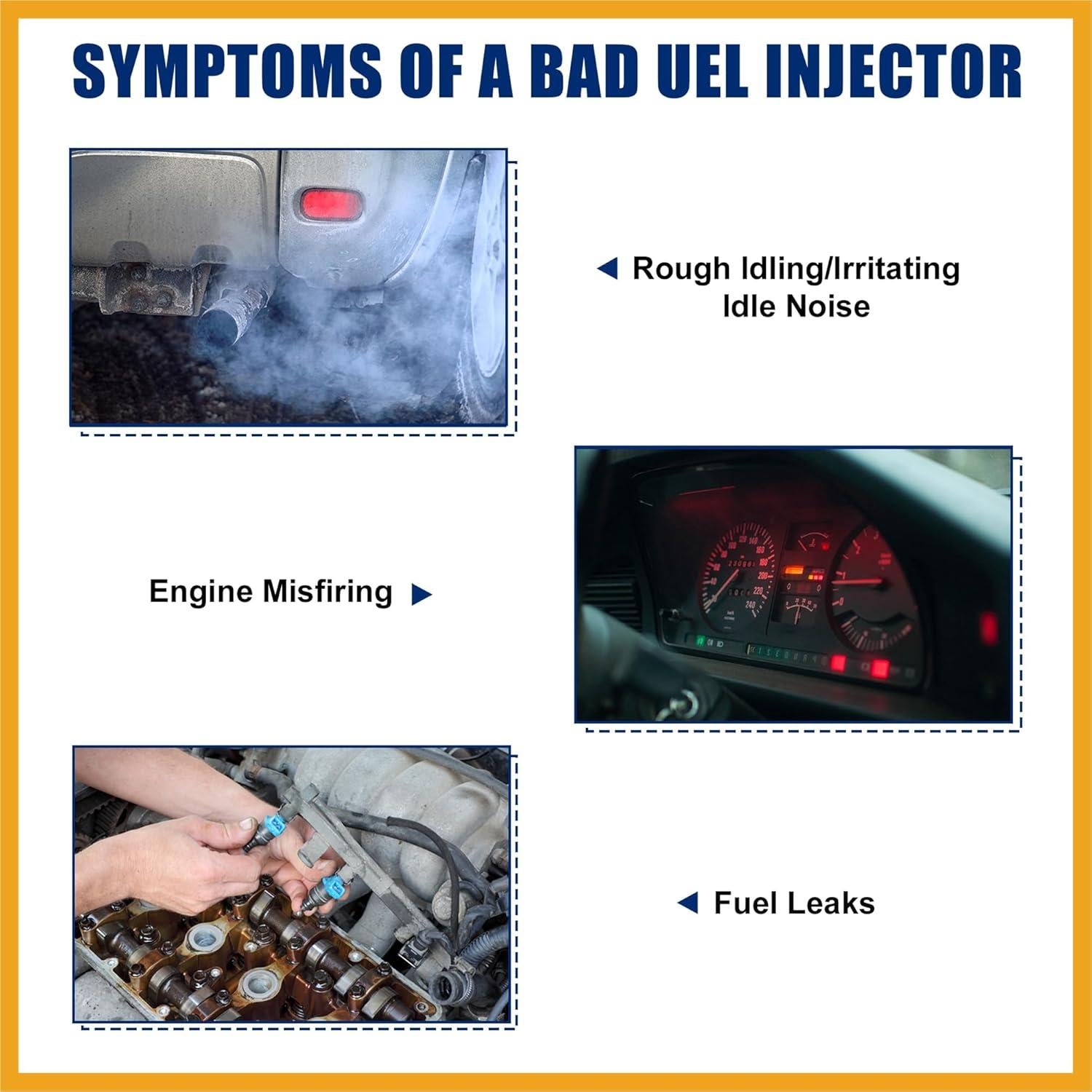 Inyector de Combustible Partuto 23250-75050 para Toyota 4Pcs