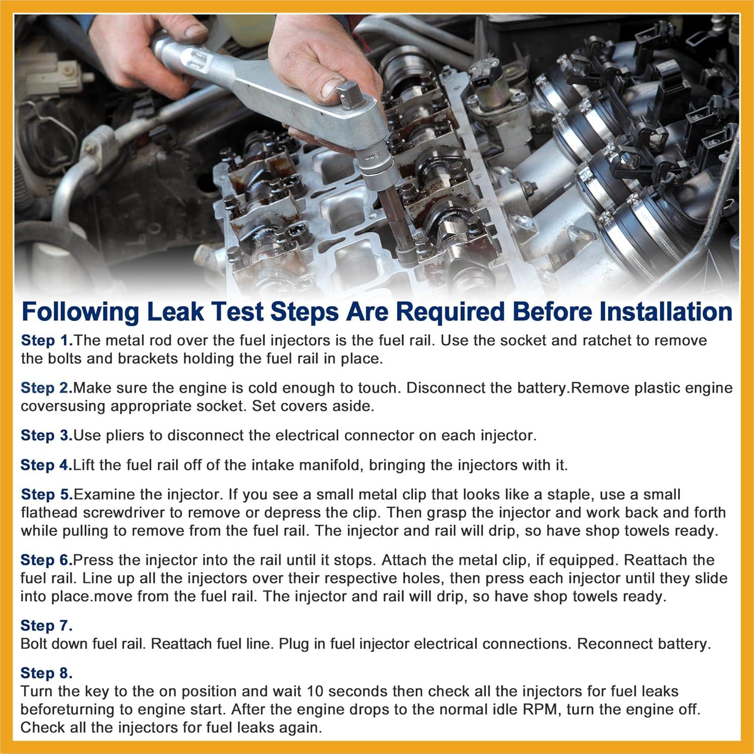 Inyector de Combustible Partuto 23250-75050 para Toyota 4Pcs