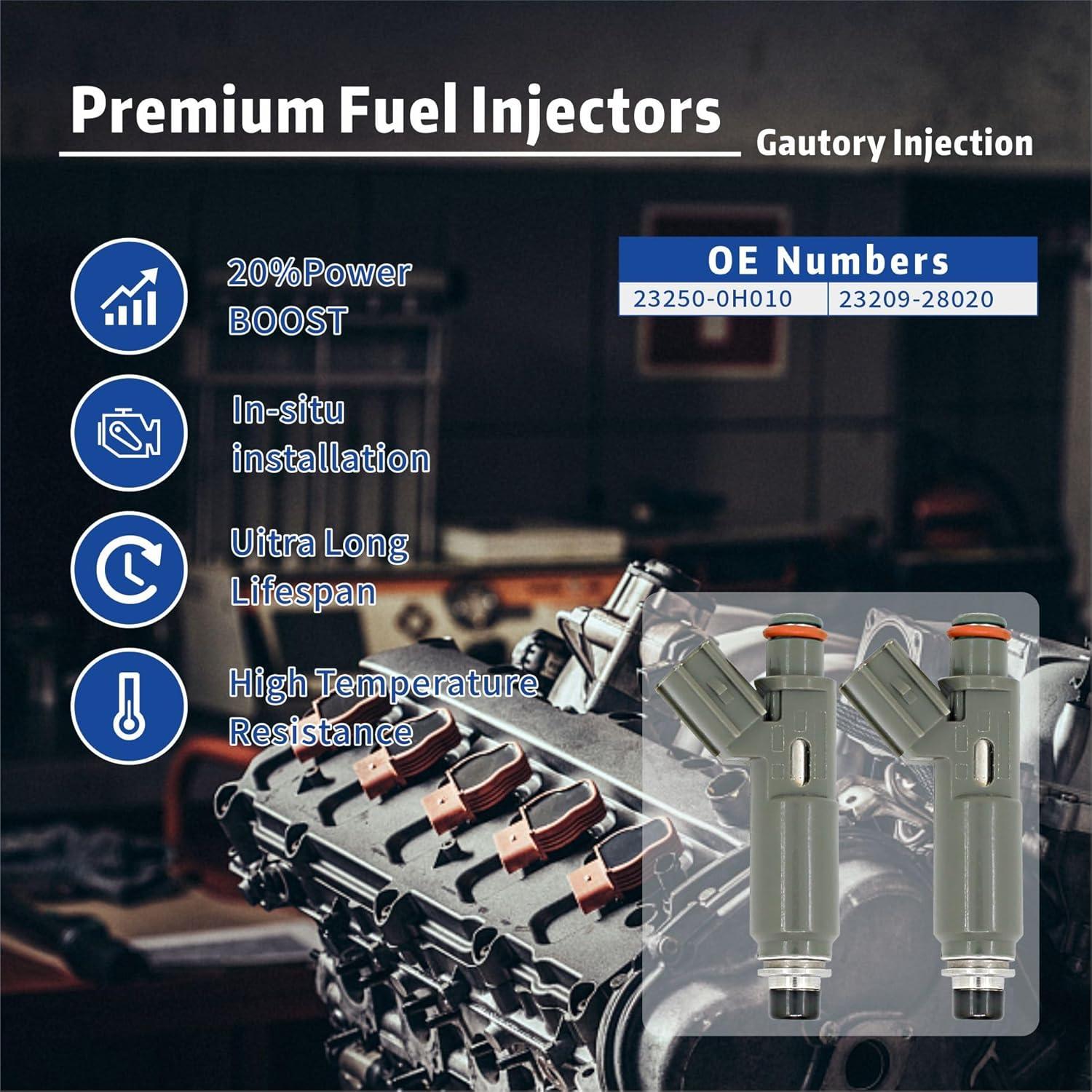 Boquillas Inyectores Combustible Gautory 4 Unidades Toyota