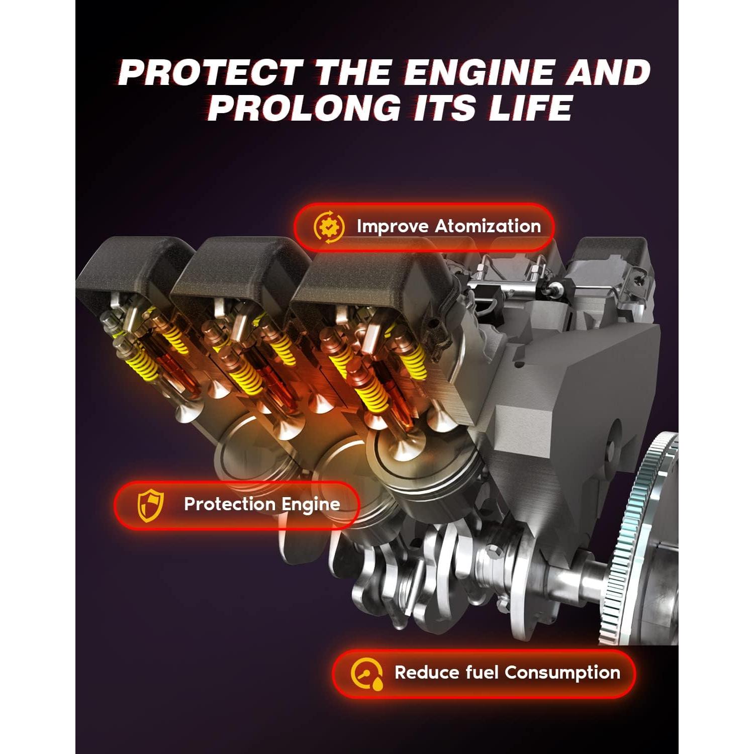 Inyectores de Combustible ANGLEWIDE 23250-65020 6 Pcs para Toyota