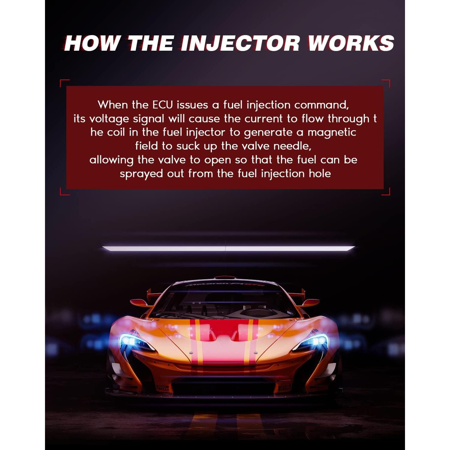 Inyectores de Combustible ANGLEWIDE 23250-65020 6 Pcs para Toyota