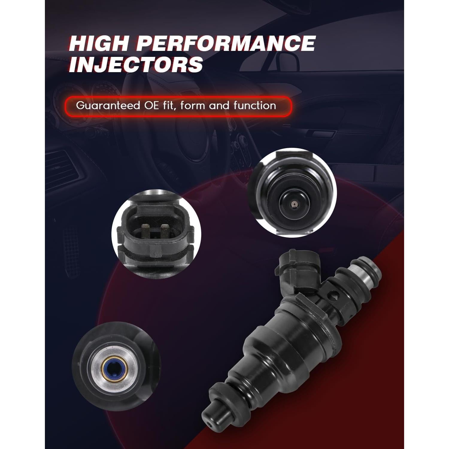 Inyectores de Combustible ANGLEWIDE 23250-65020 6 Pcs para Toyota