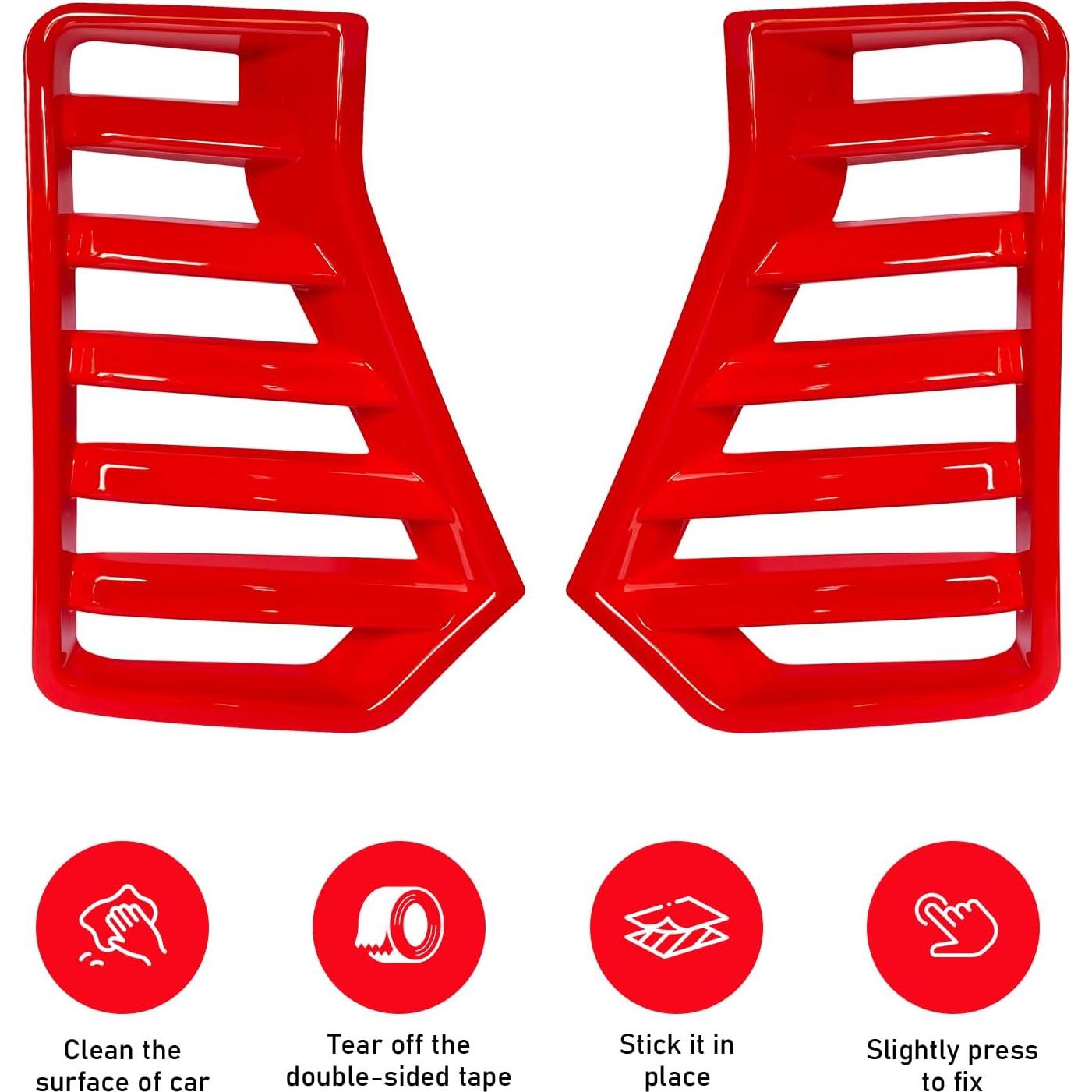 Cubierta de Faro Lateral Toyota Tacoma 2024 2025 ABS Rojo