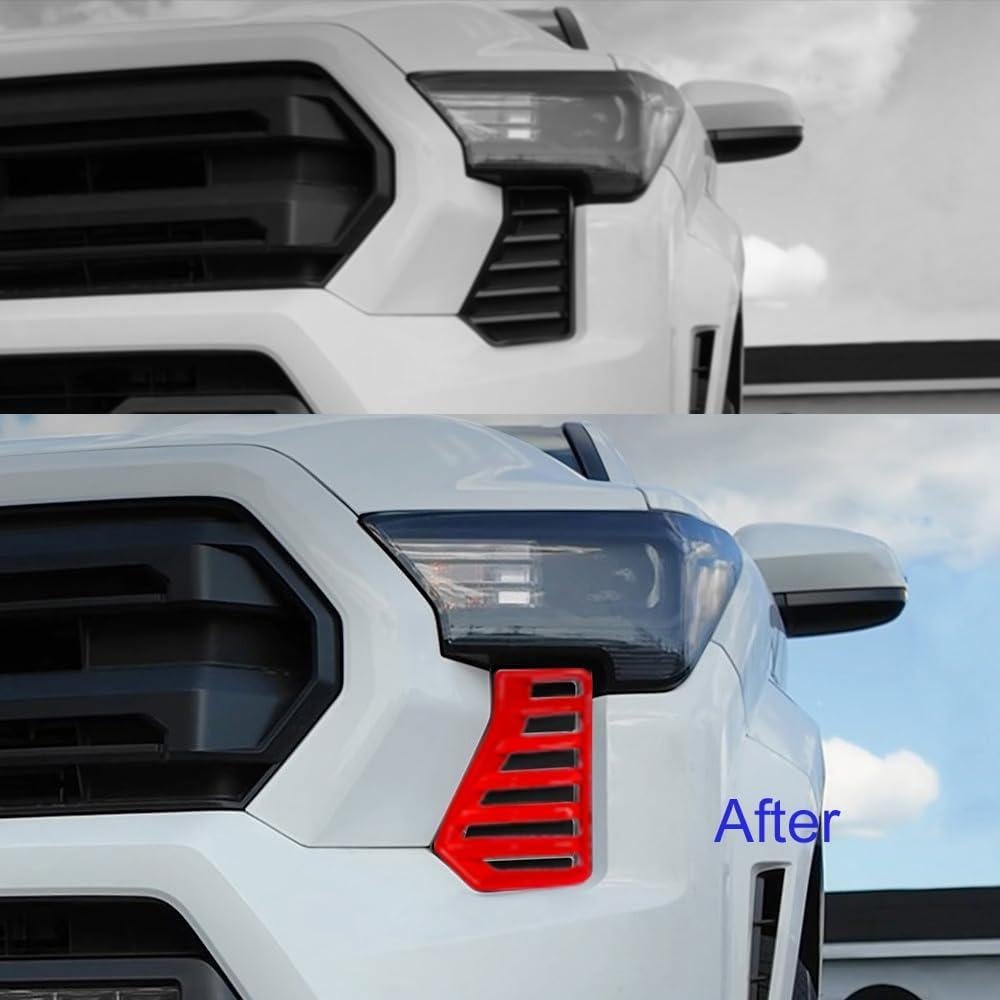 Cubierta de Faro Lateral Toyota Tacoma 2024 2025 ABS Rojo