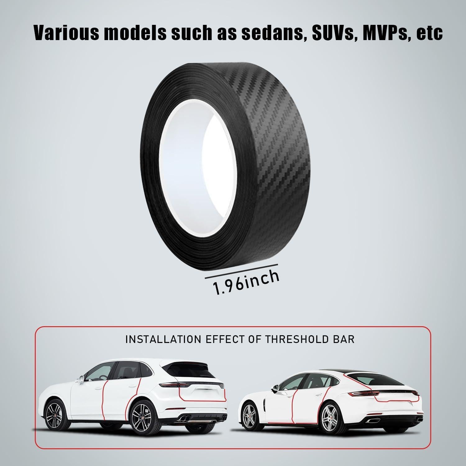 Protector de Bisel de Puerta Smeyta 5cm x 10m Fibra de Carbono