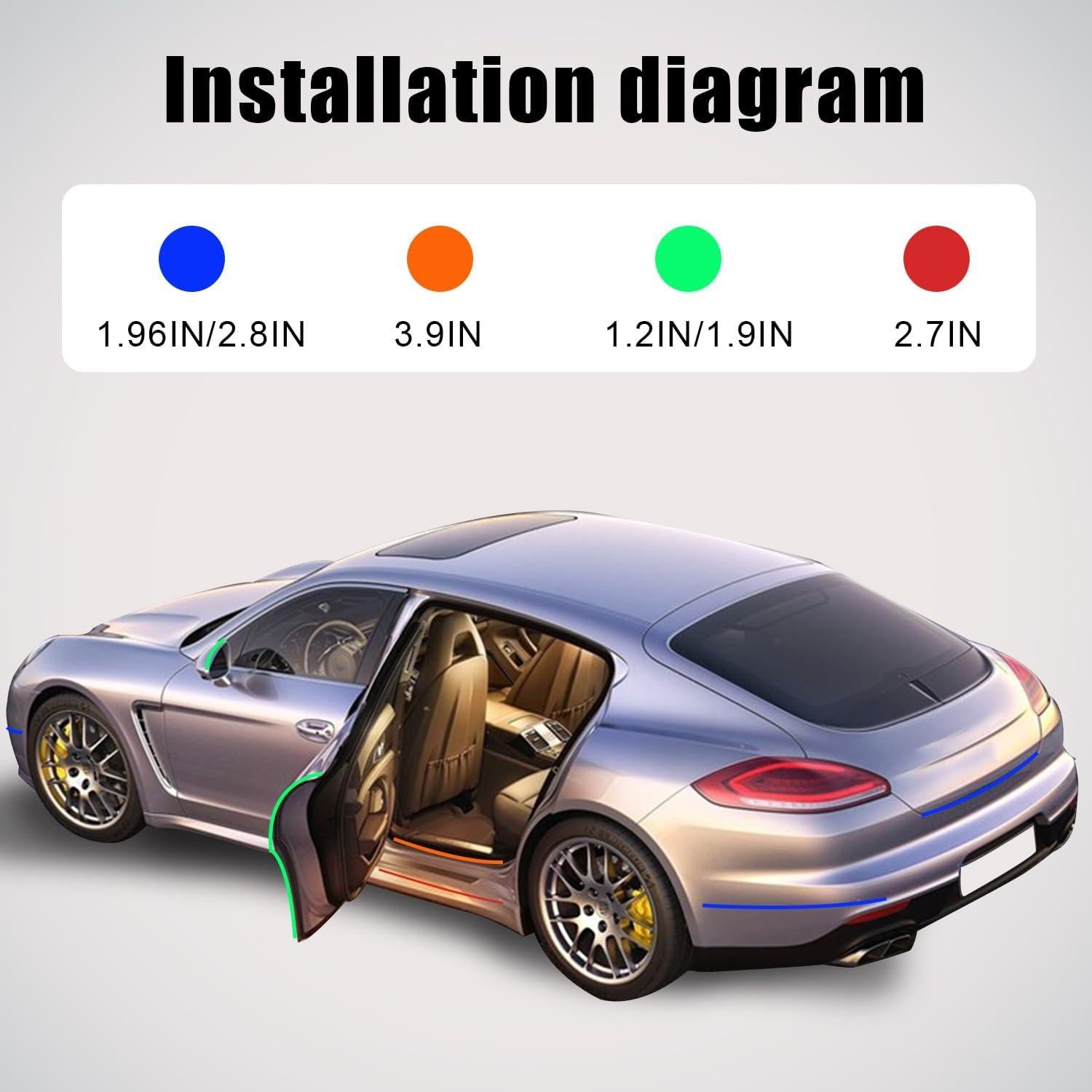 Protector de Bisel de Puerta Smeyta 5cm x 10m Fibra de Carbono