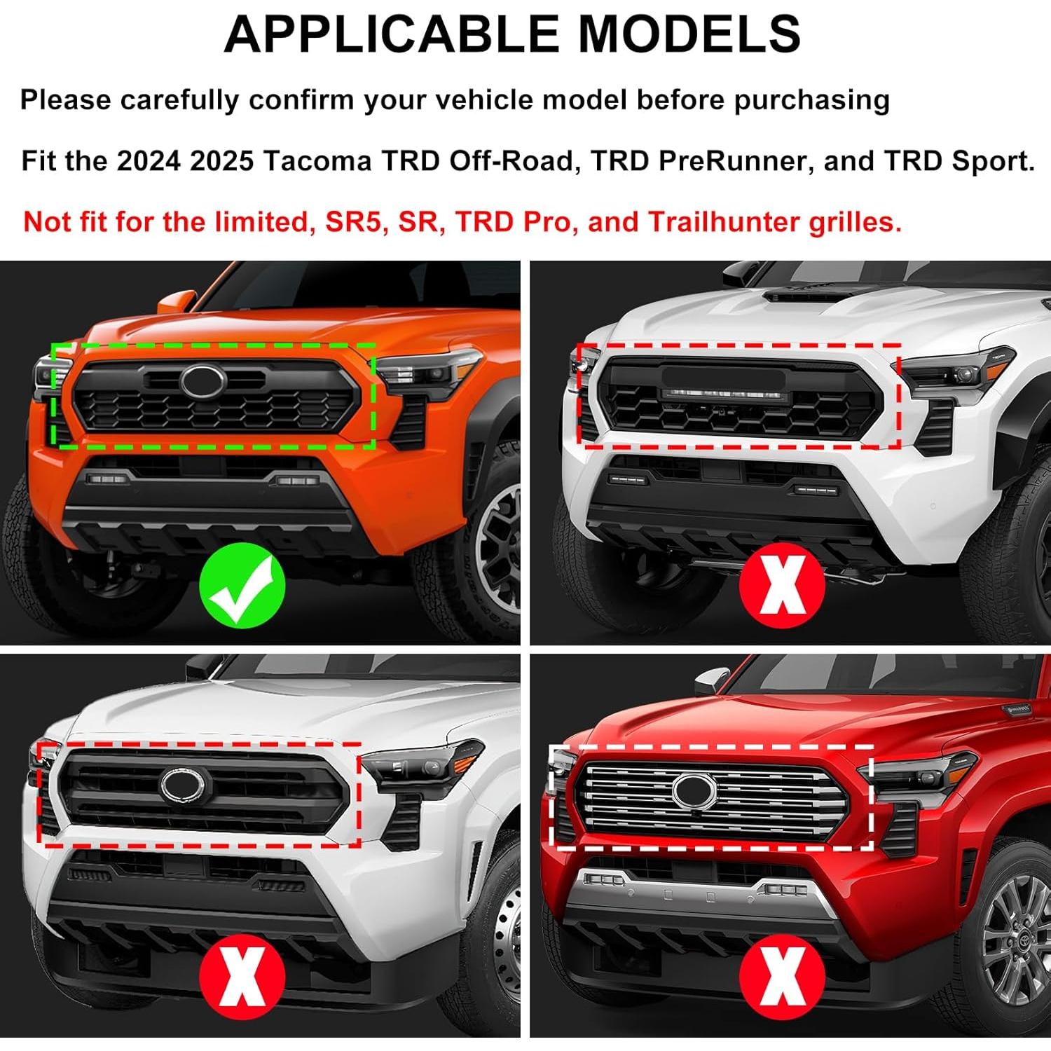 Emblema Decorativo Rejilla RAVOTOM Toyota Tacoma 2024 2025