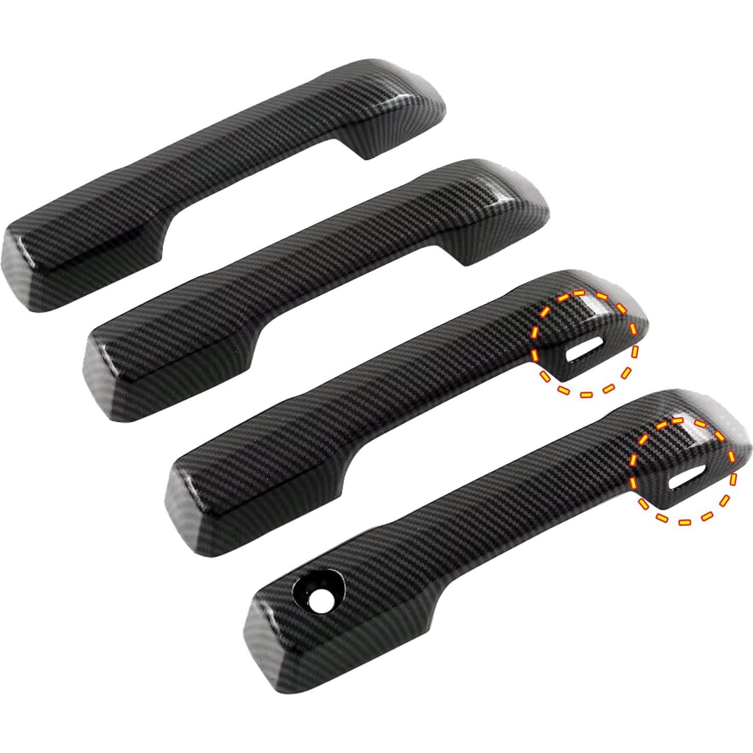 Cubierta Decorativa de Manija de Puerta CTH para Toyota Tacoma 2024-2025 - 4pcs Fibra de Carbono