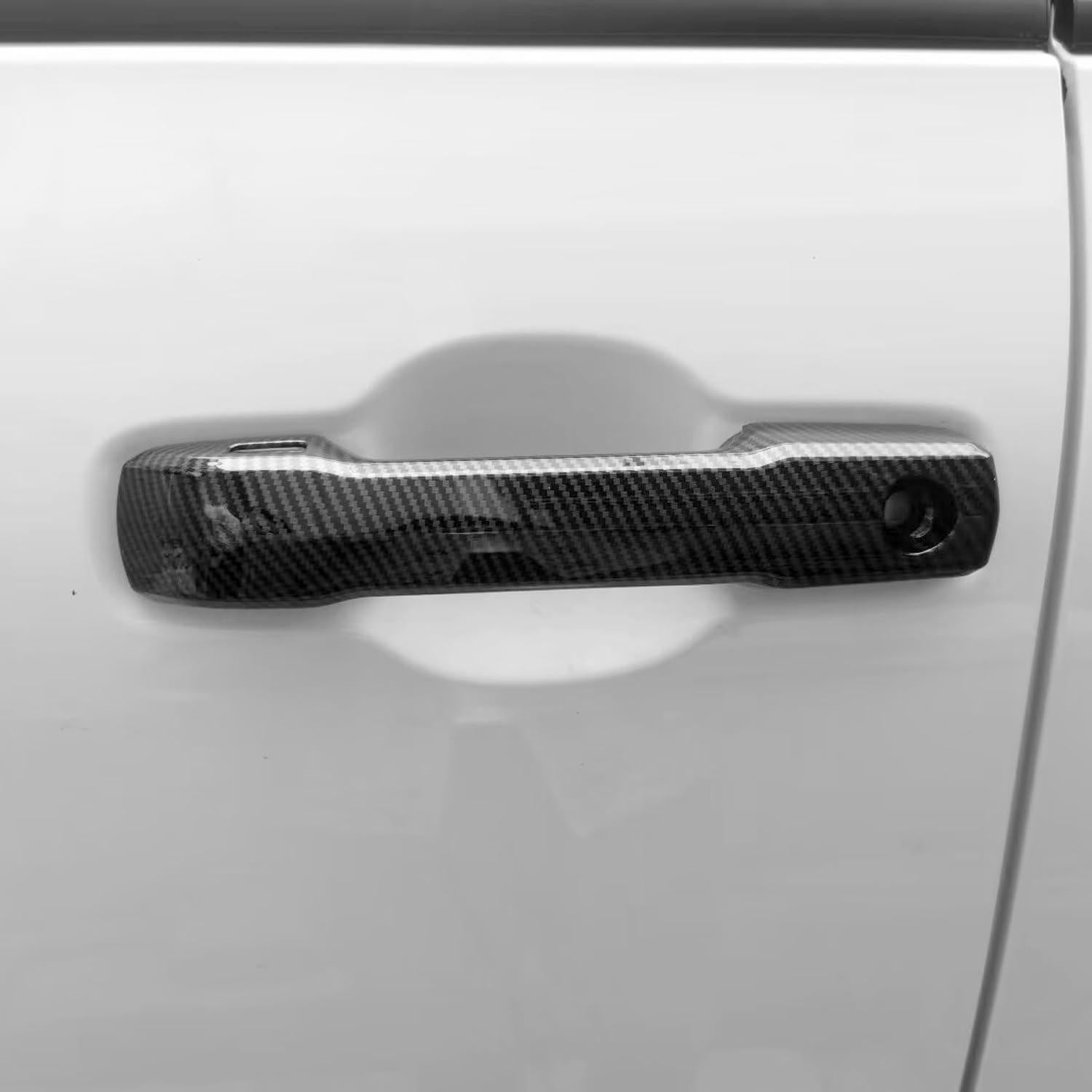 Cubierta Decorativa de Manija de Puerta CTH para Toyota Tacoma 2024-2025 - 4pcs Fibra de Carbono