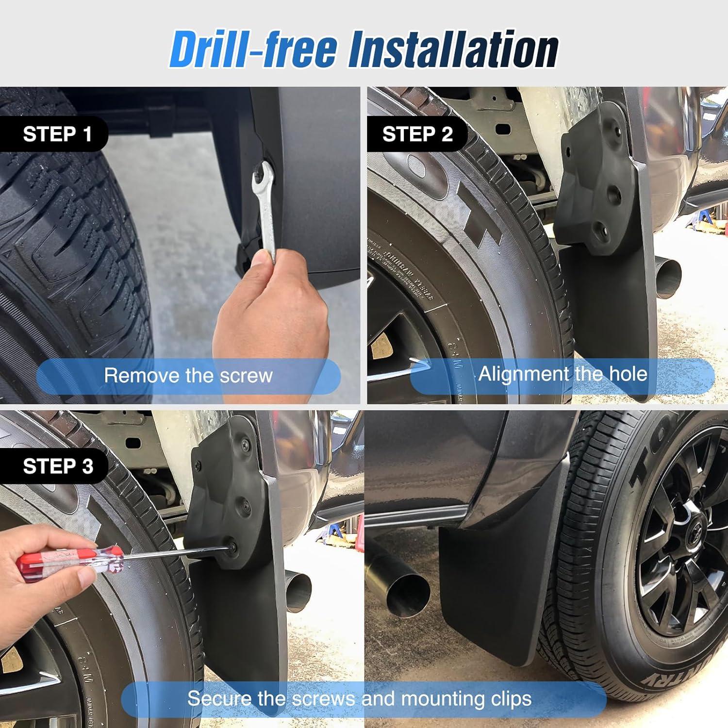 Guardias de Barro Nilight para Toyota Tacoma 2016-2023