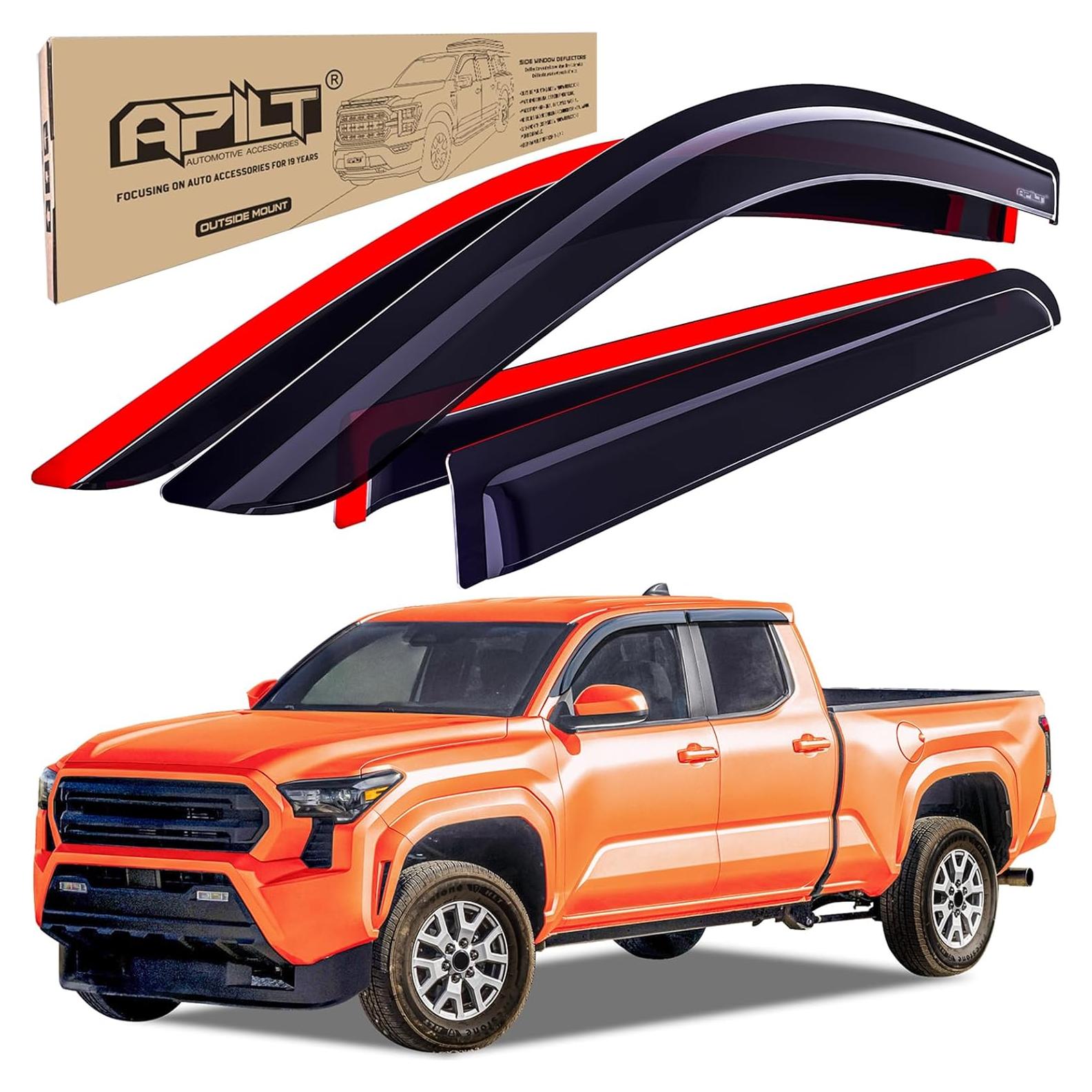 Deflectores de Ventana APILT para Toyota Tacoma 2024-2025, Humo