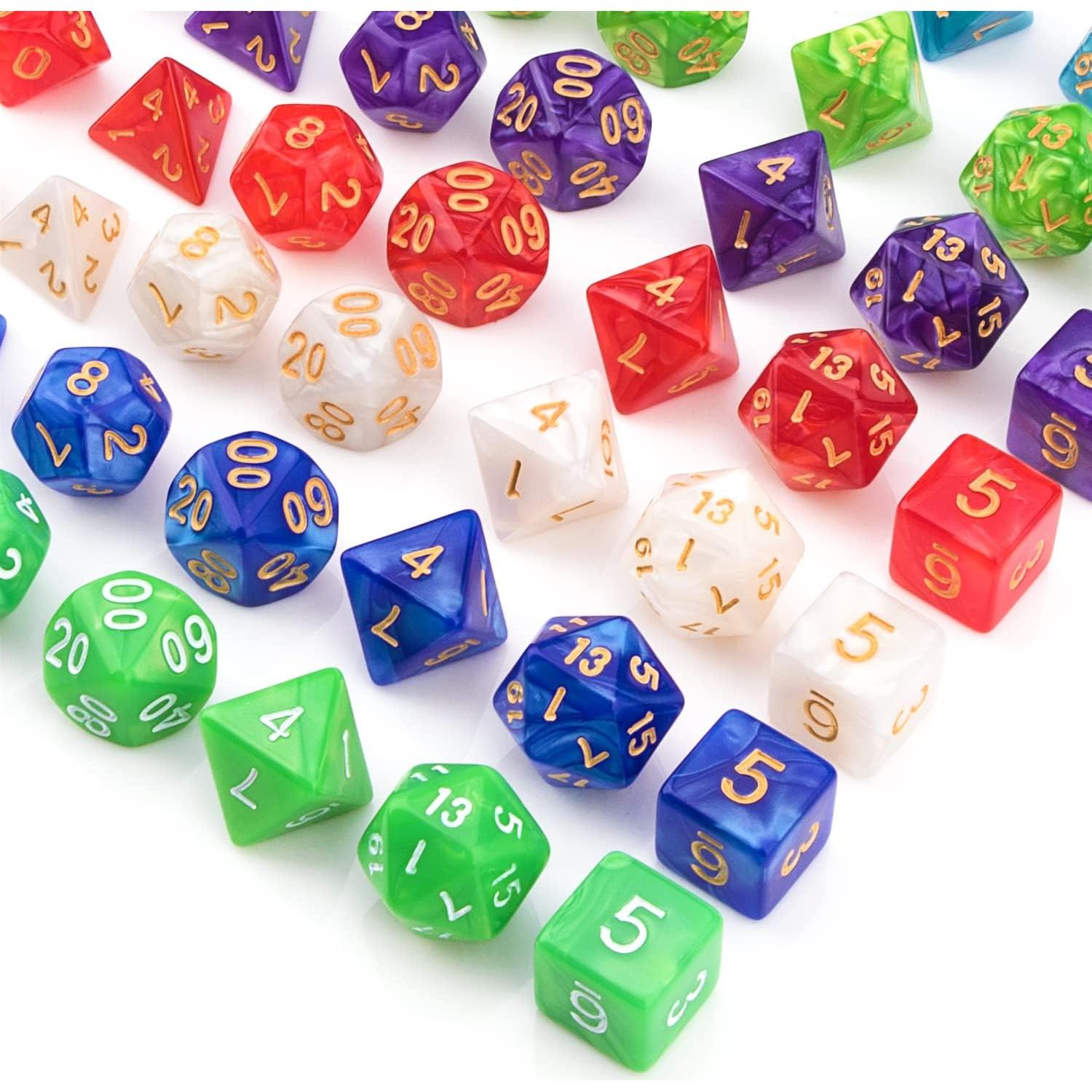 Juego de Dados Poliedricos Awpeye 70 Piezas DND RPG