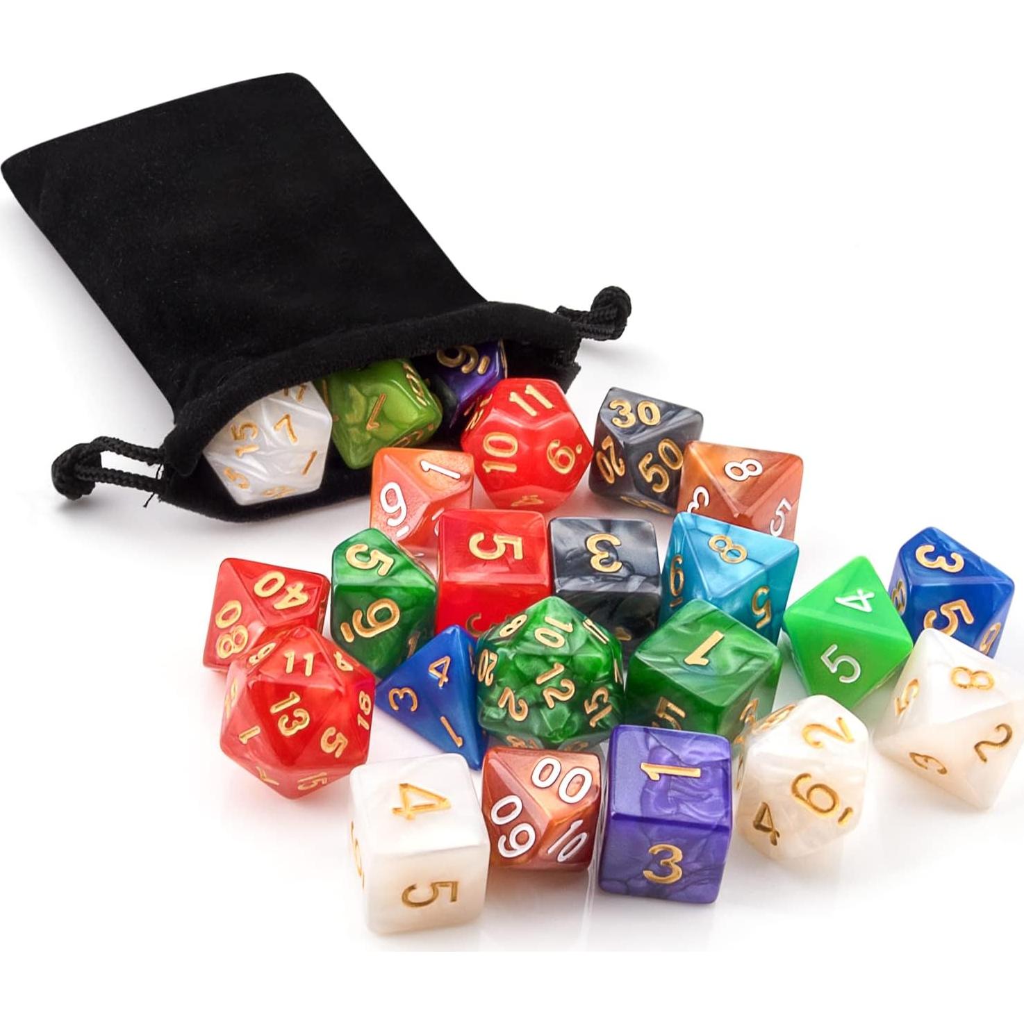 Juego de Dados Poliedricos Awpeye 70 Piezas DND RPG