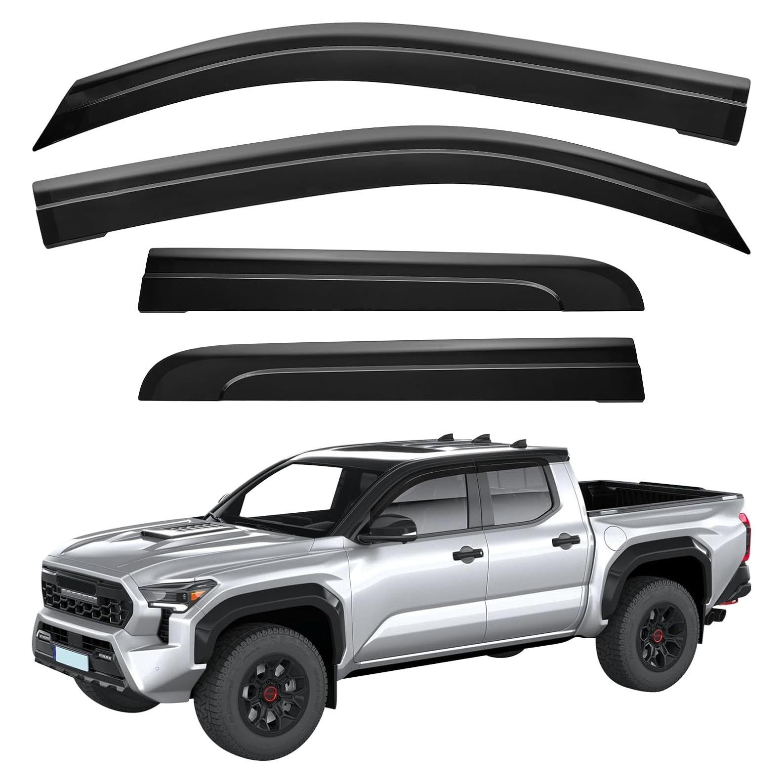 Protectores de Lluvia JOYTUTUS para Tacoma 2024 2025 Doble Cabina