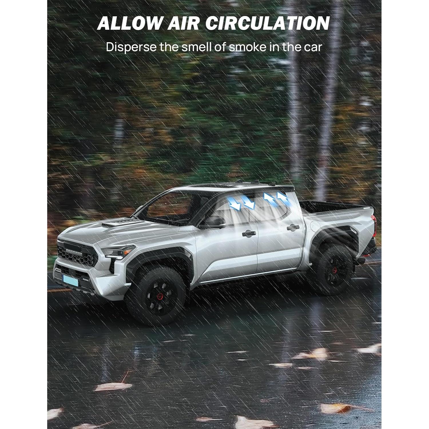 Protectores de Lluvia JOYTUTUS para Tacoma 2024 2025 Doble Cabina