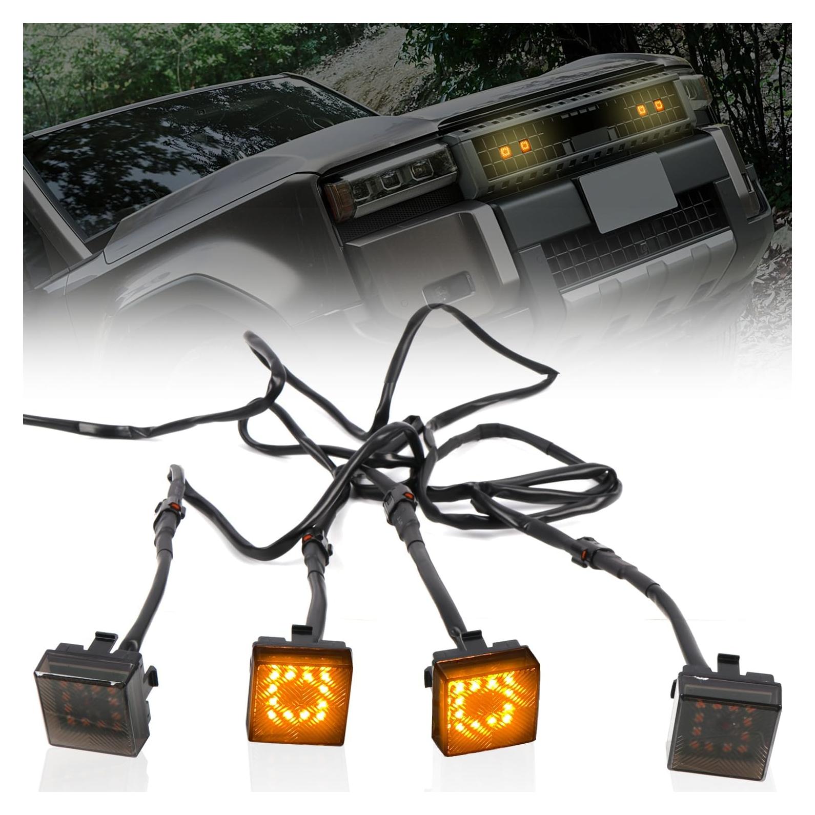 Kit de Iluminación LED Ámbar para Grilla Toyota Land Cruiser Prado 2024 2025