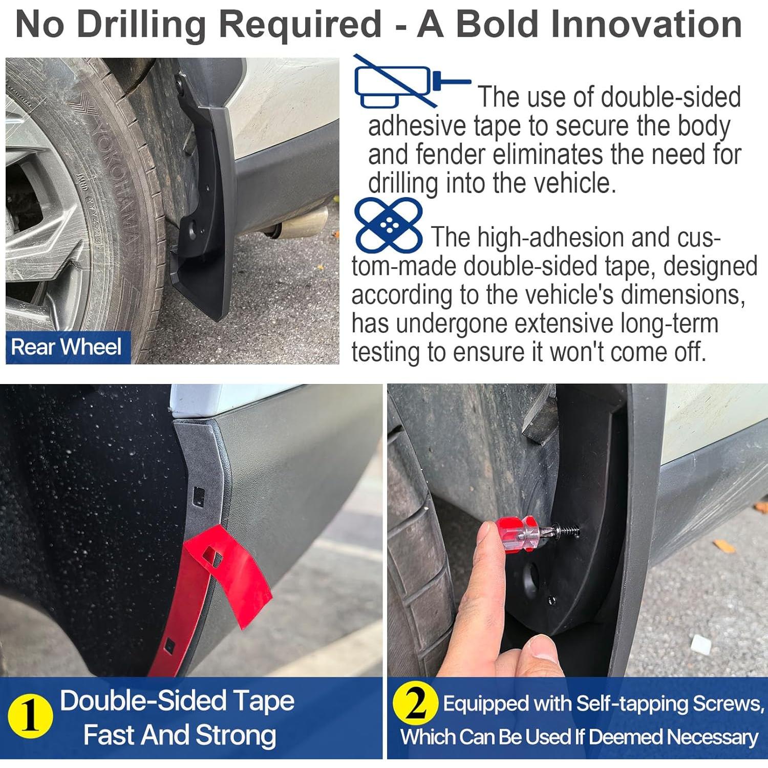 Guardabarros Toyota RAV4 2019-2025 Birbenben 4PCS Sin Perforación