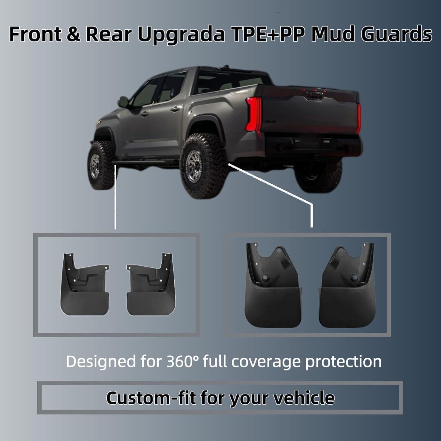 Guardabarros Toyota Tundra 2022-2025 Kiopsom, Material PP
