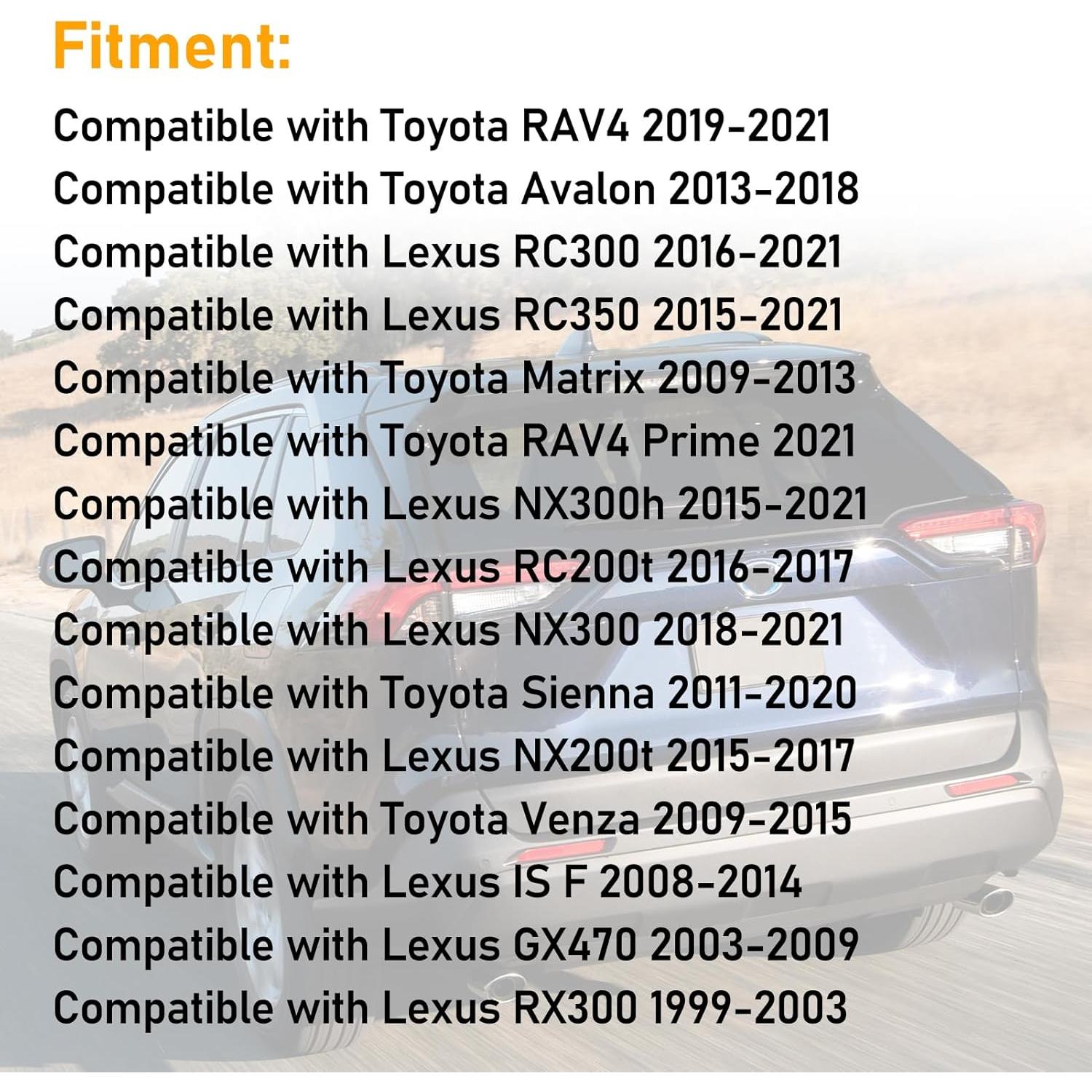 Reflectores Traseros Abodvu para Toyota RAV4 2019-2024, Rojo