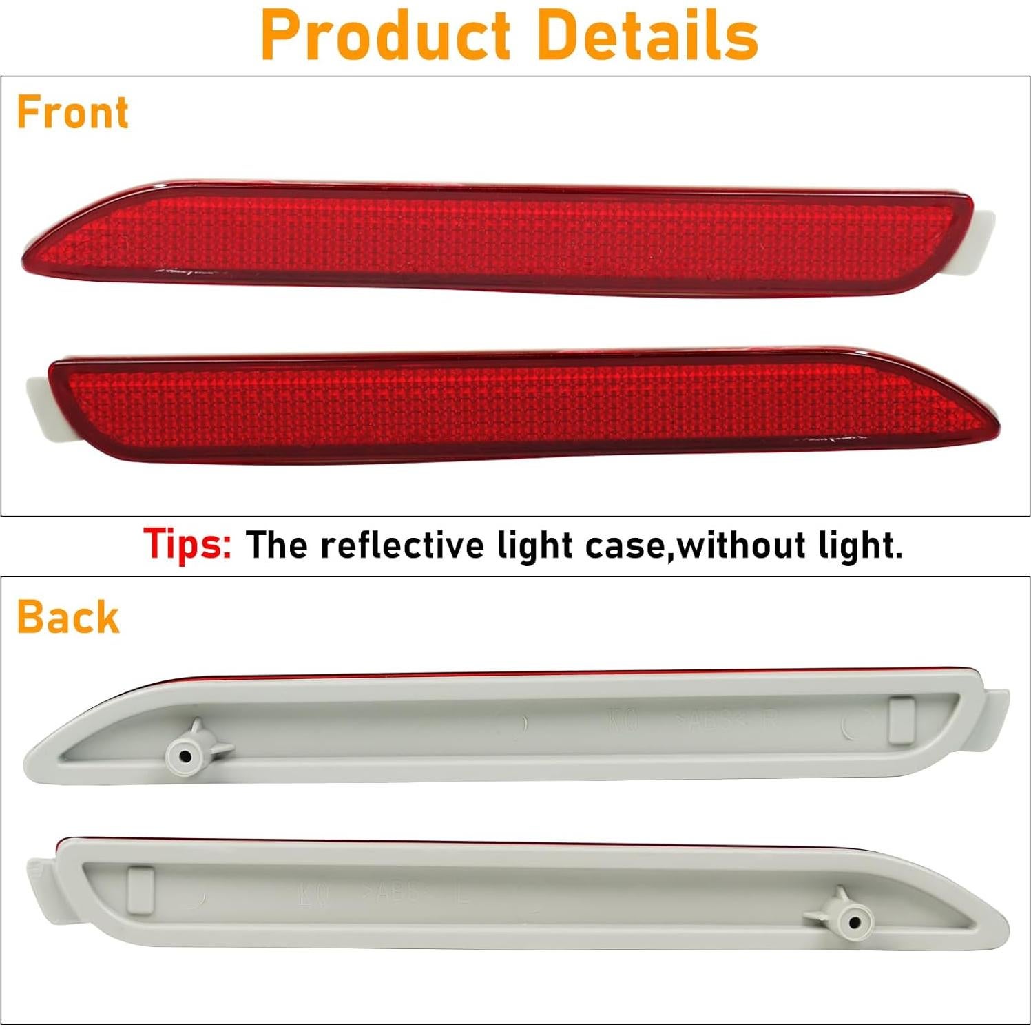 Reflectores Traseros Abodvu para Toyota RAV4 2019-2024, Rojo