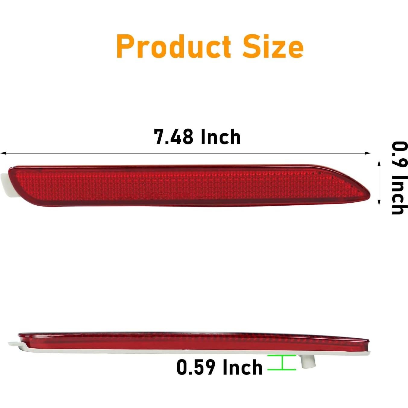 Reflectores Traseros Abodvu para Toyota RAV4 2019-2024, Rojo