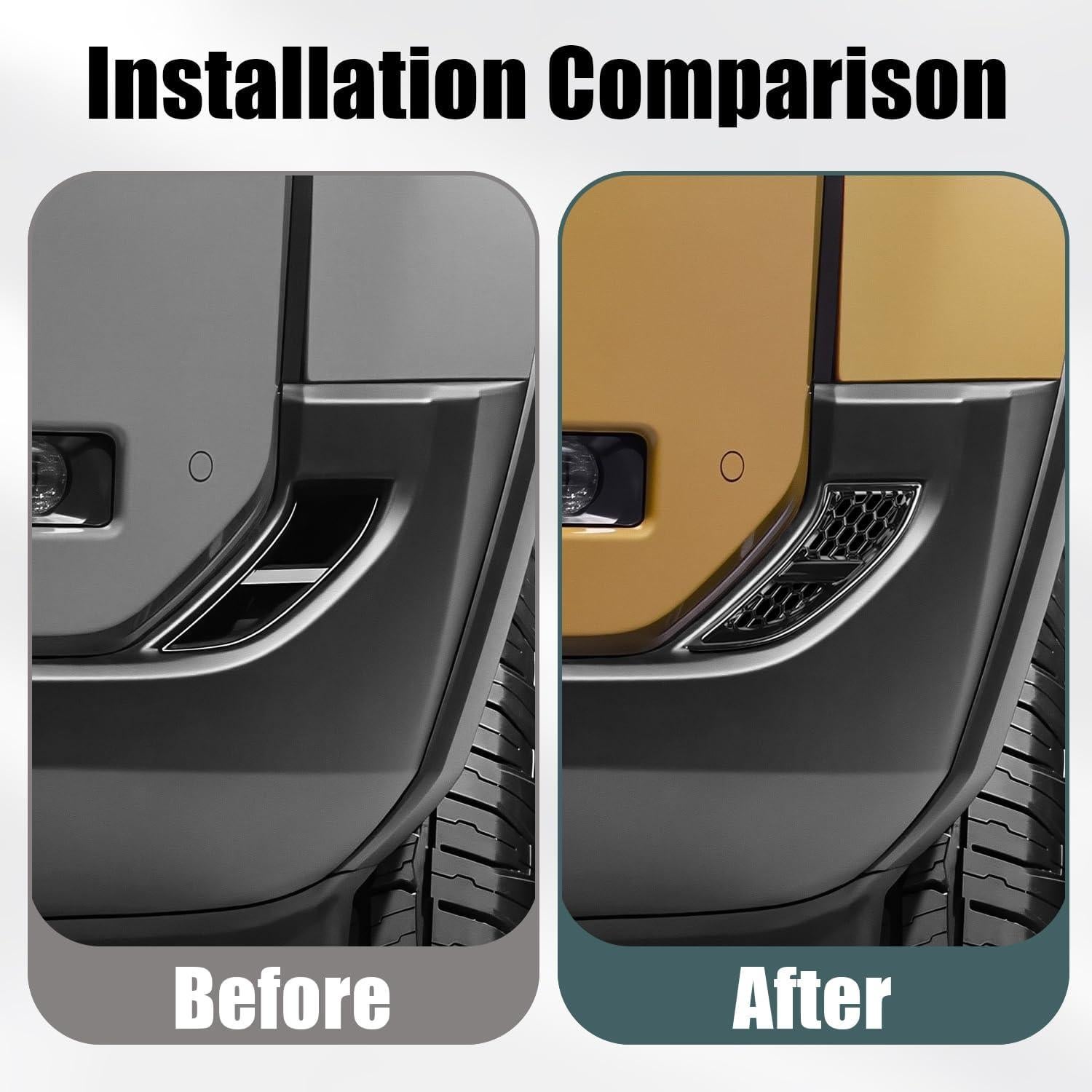 Rejilla de entrada de aire lateral MSIZOY para Toyota Land Cruiser 250