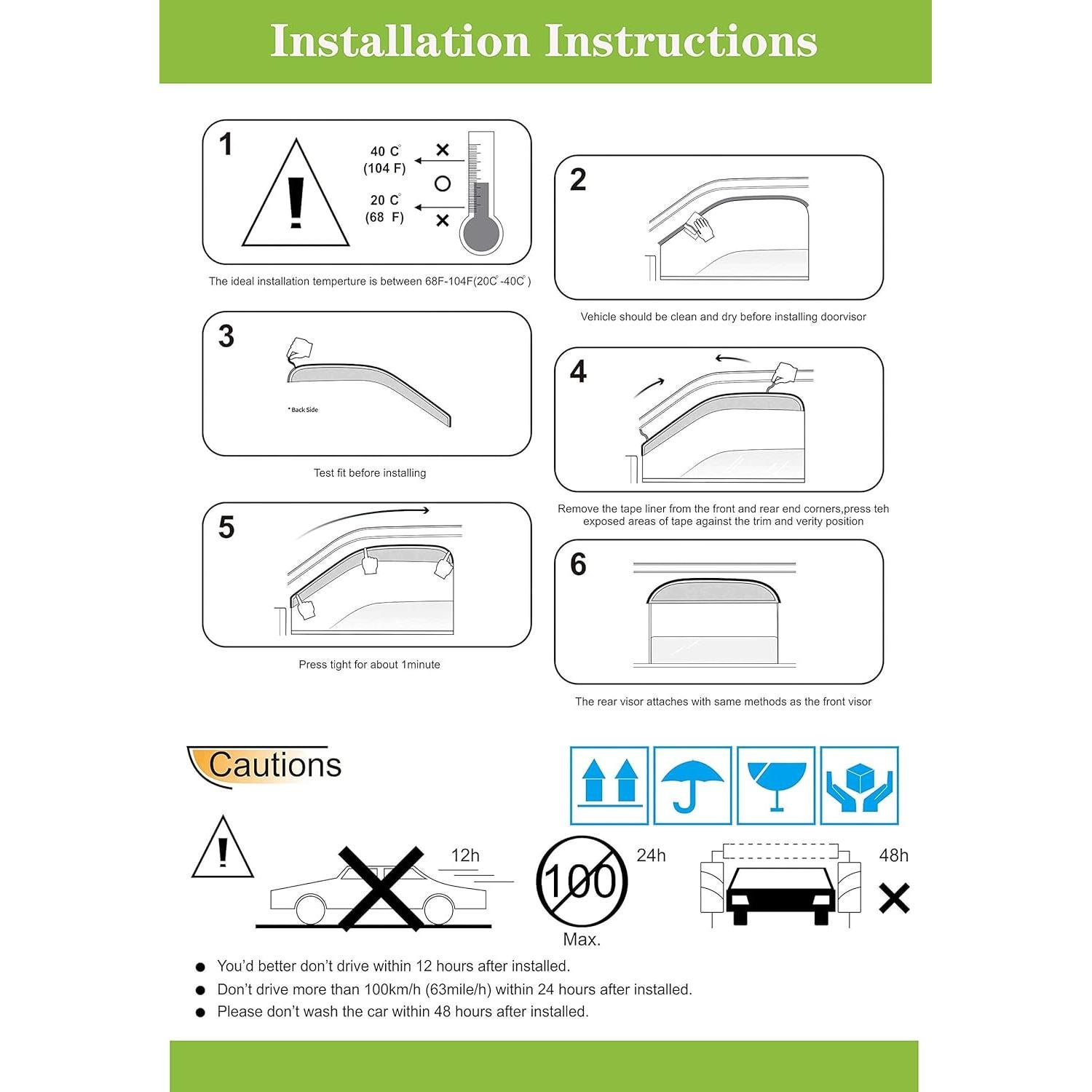 Visores de Ventana Lateral Darodcar para Toyota RAV4 2019-2024