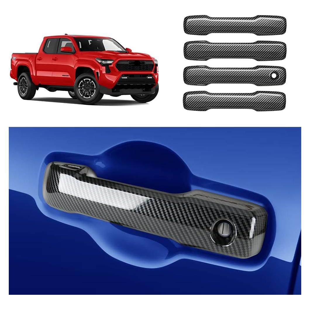 Cubierta de Manija de Puerta Toyota Tacoma 2024-2025 Fibra Carbono