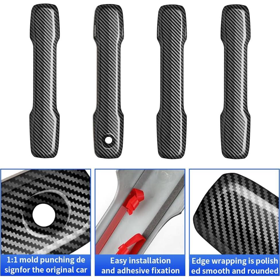 Cubierta de Manija de Puerta Toyota Tacoma 2024-2025 Fibra Carbono