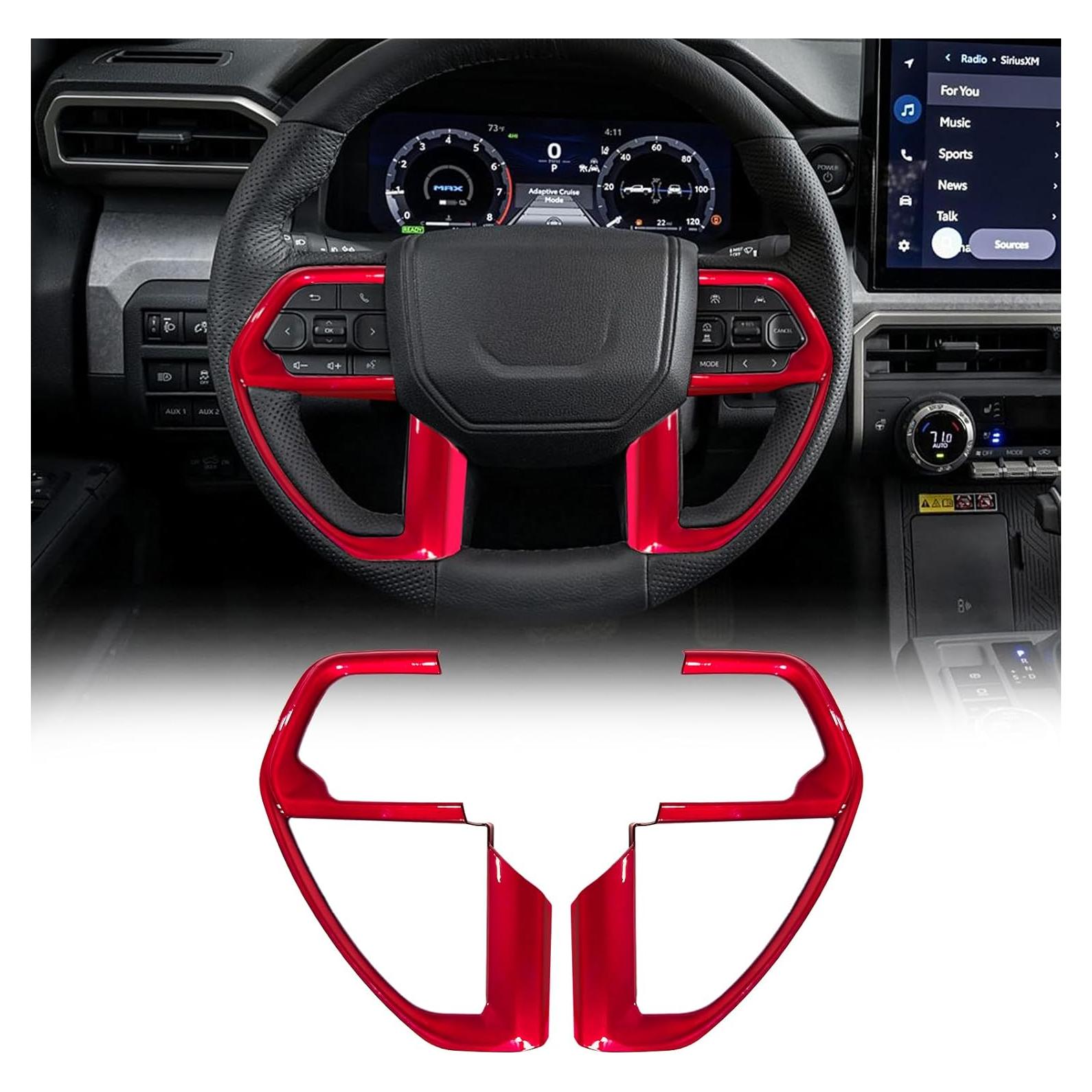 Cubierta de Consola Central Toyota Tacoma 2024-2025 Rojo ABS