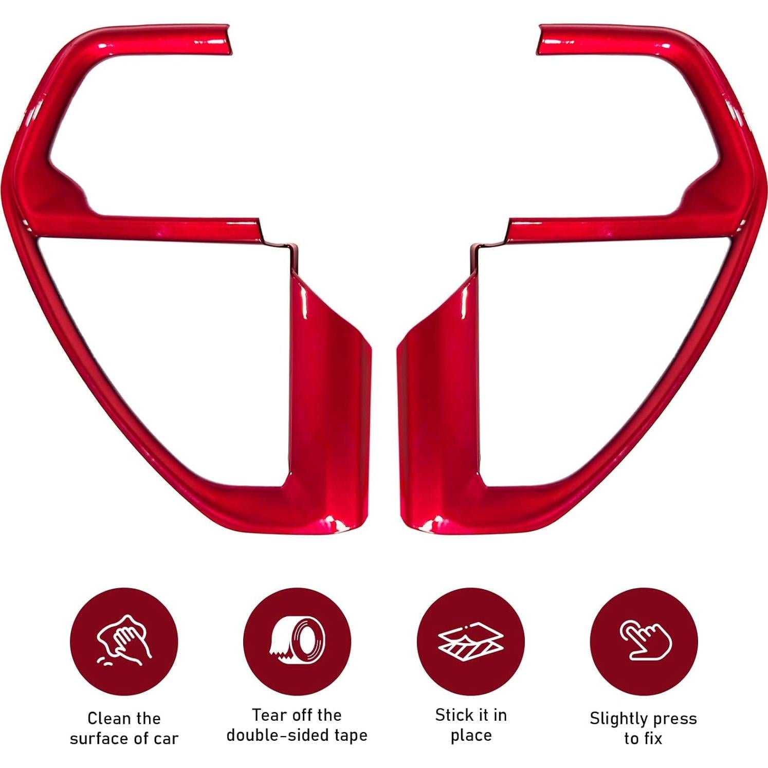 Cubierta de Consola Central Toyota Tacoma 2024-2025 Rojo ABS