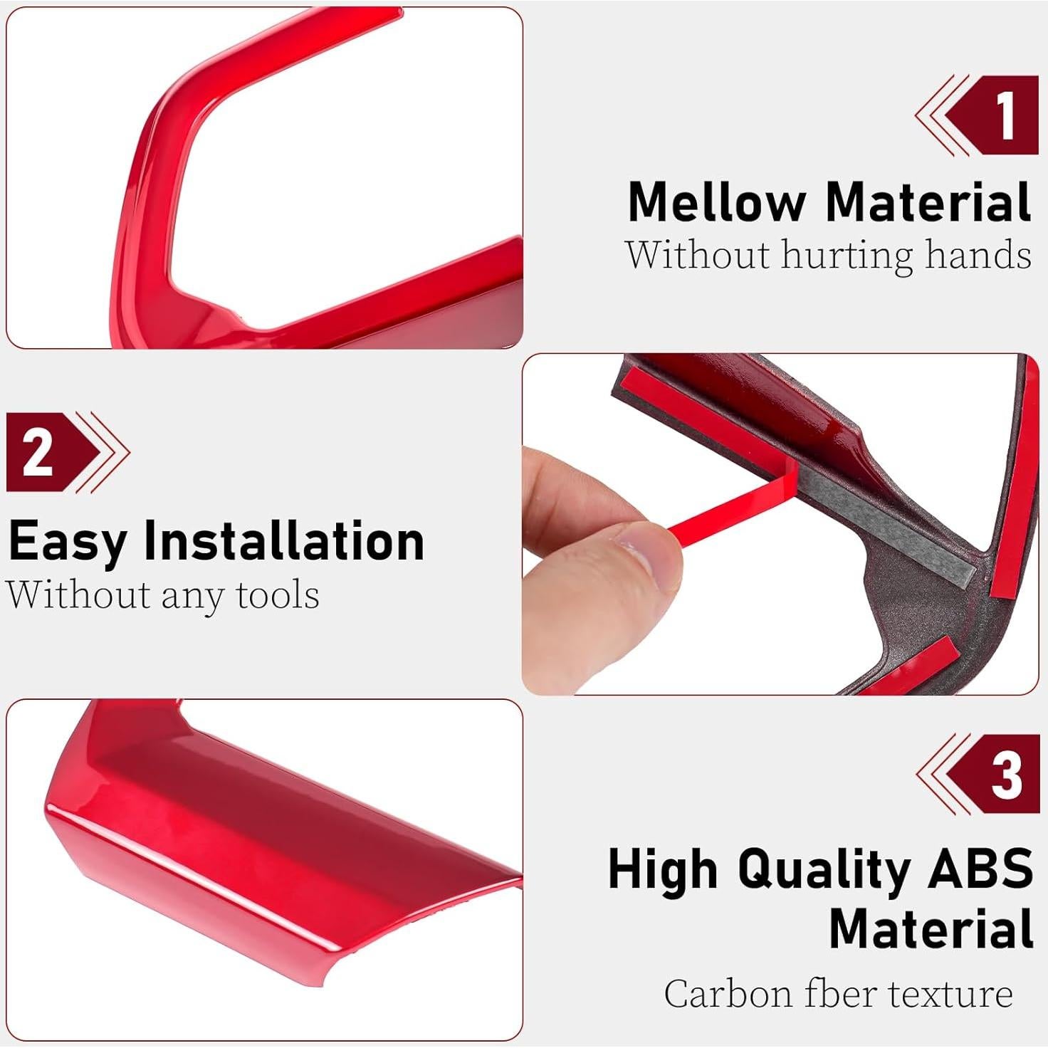 Cubierta de Consola Central Toyota Tacoma 2024-2025 Rojo ABS