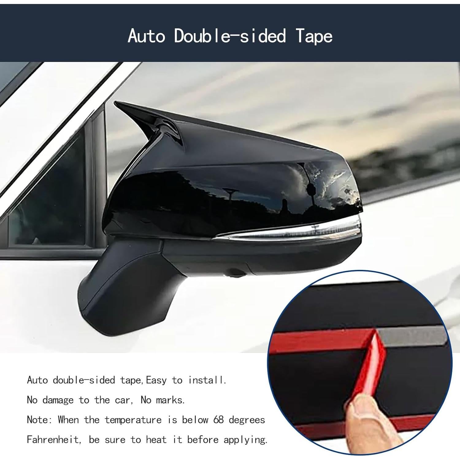 Cubierta de Espejo Lateral Terdaray para Toyota RAV4 2019-2024 ABS