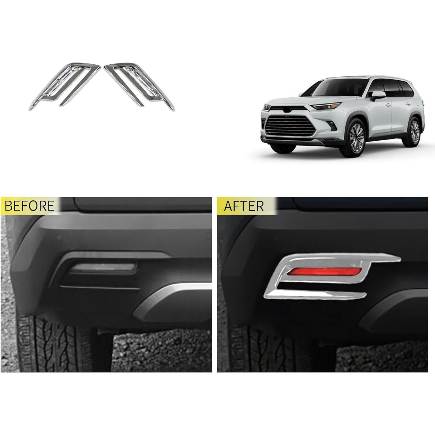 Cubierta de Lámpara de Niebla Trasera Toyota Grand Highlander 2024-2025 - TUBAIZAI