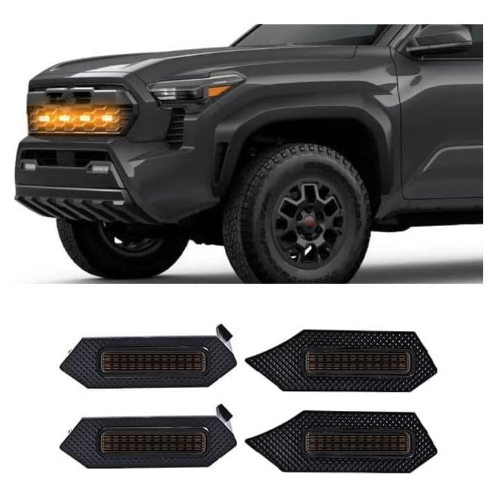 4 Luces LED Amarillas Ouylycjo para Rejilla Toyota Tacoma 2024