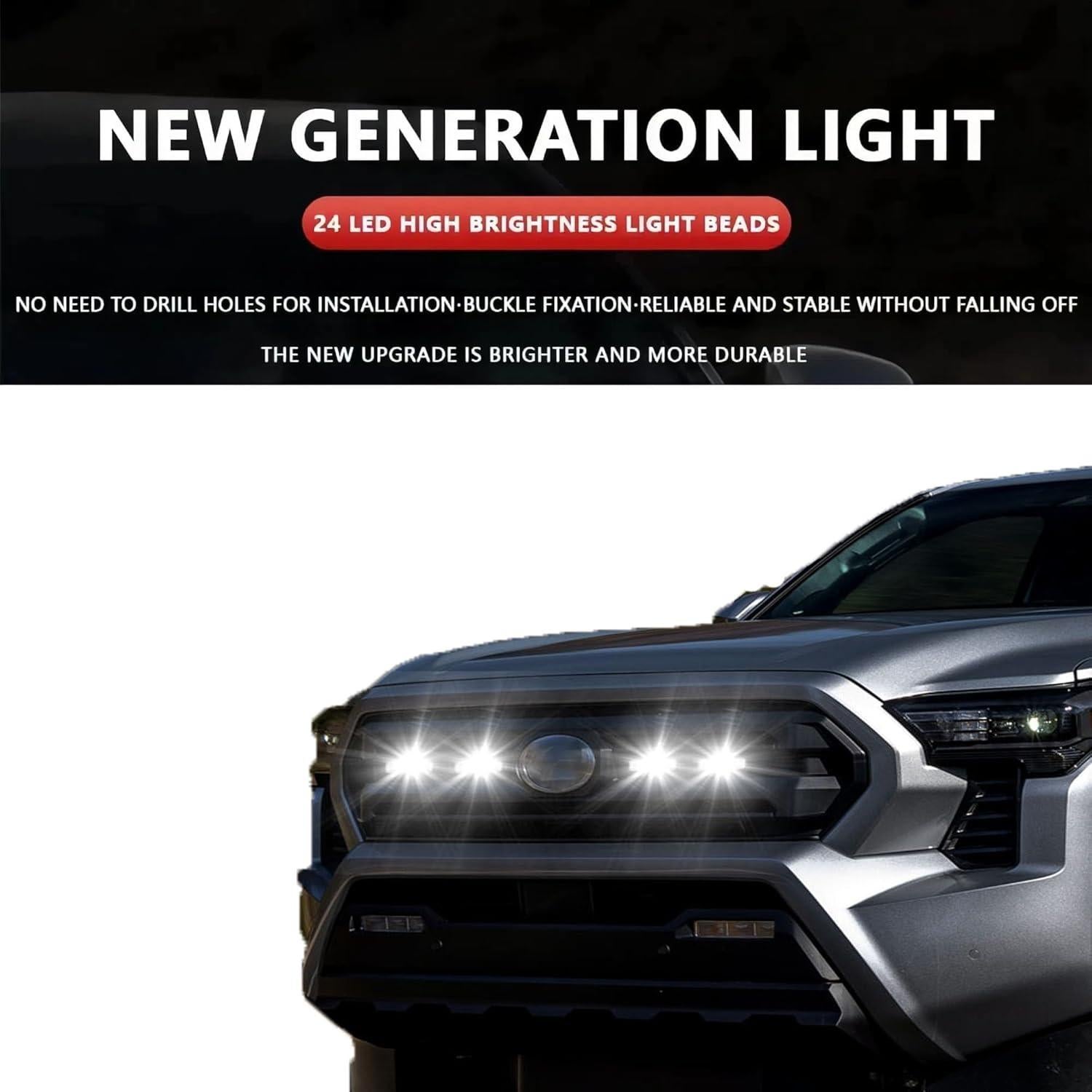 4 Luces LED Amarillas Ouylycjo para Rejilla Toyota Tacoma 2024