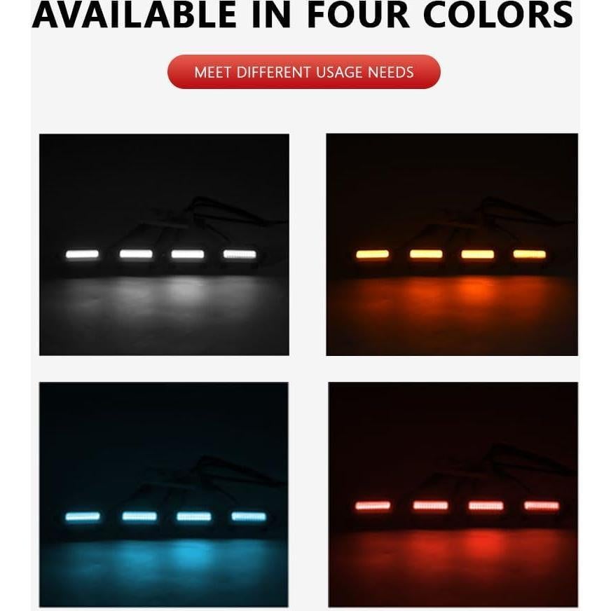 4 Luces LED Amarillas Ouylycjo para Rejilla Toyota Tacoma 2024