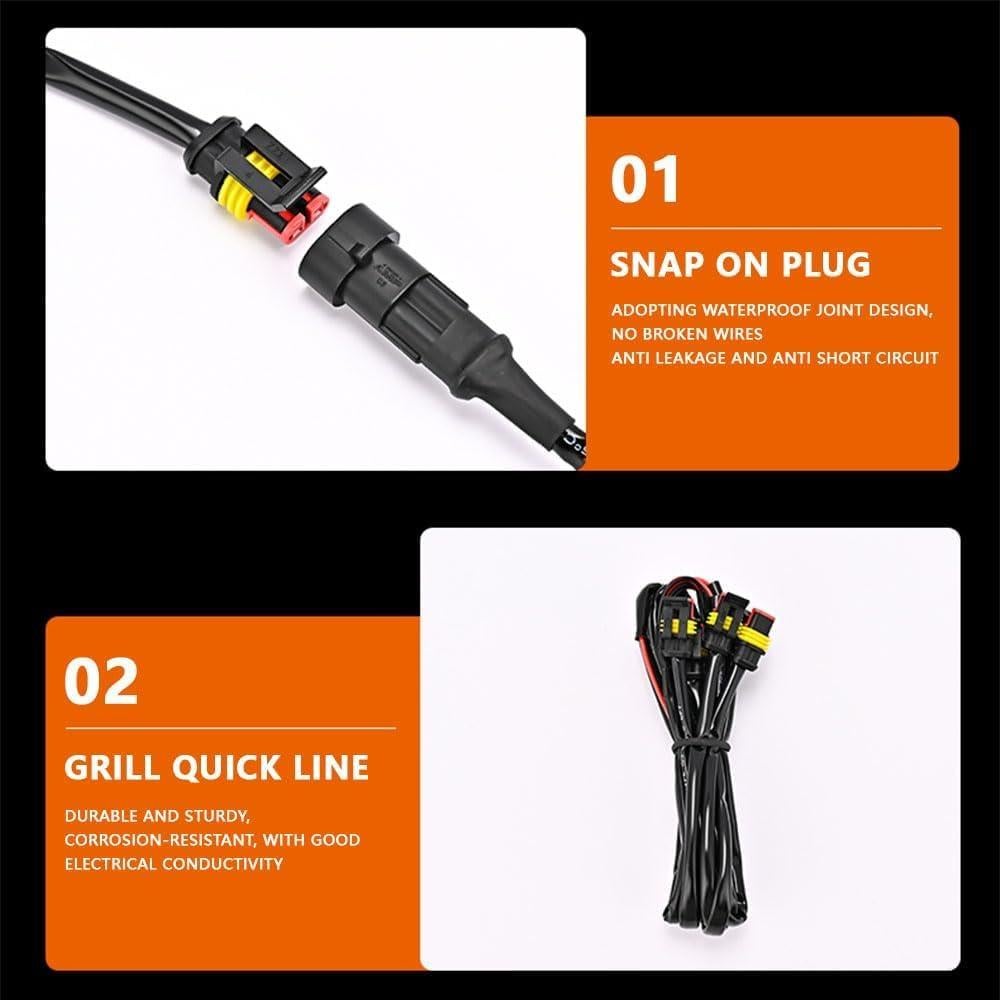 4 Luces LED Amarillas Ouylycjo para Rejilla Toyota Tacoma 2024