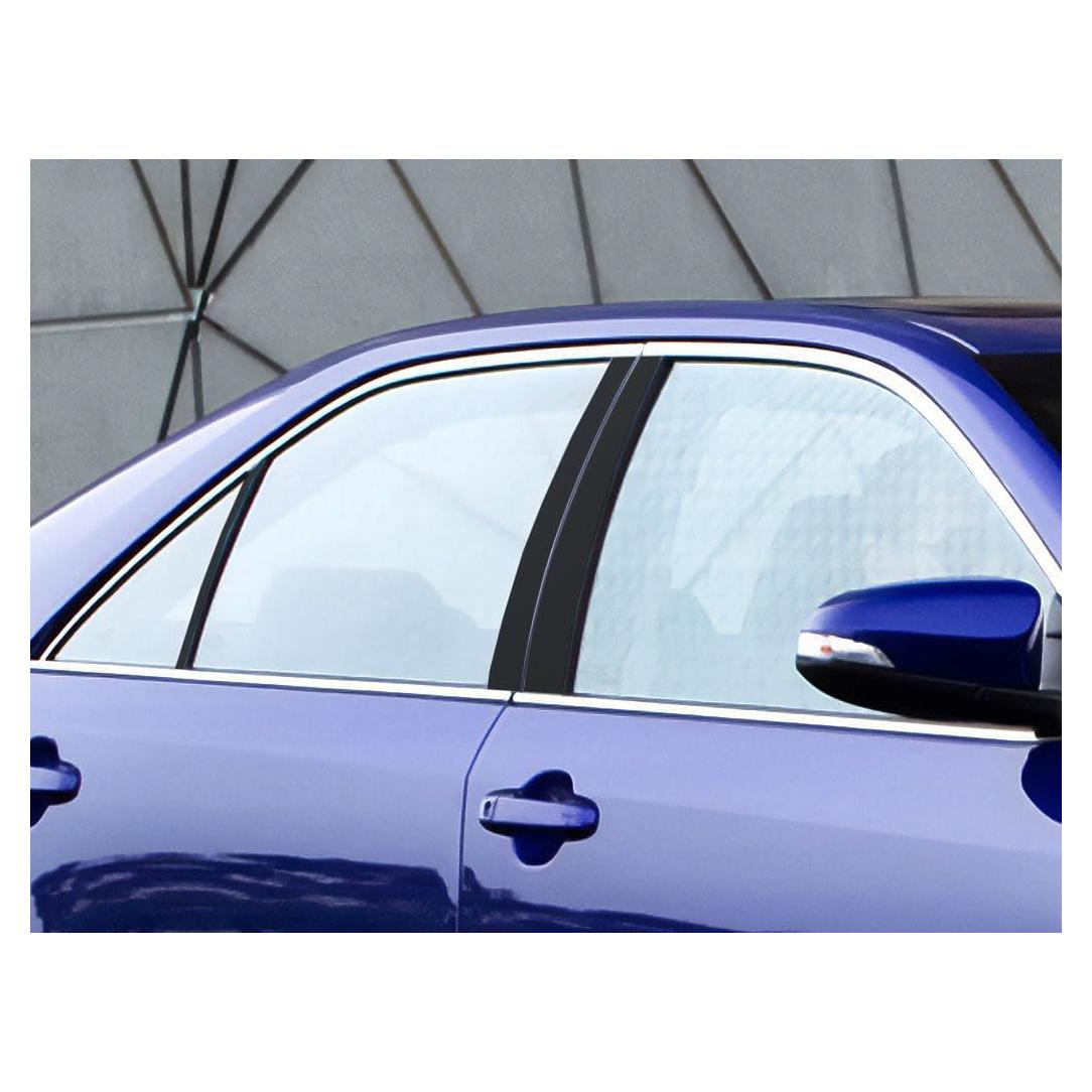 Kit de recorte de pilar Rvinyl negro brillante para Toyota Camry 2007-2011