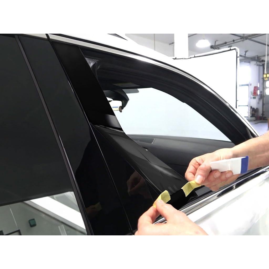 Kit de recorte de pilar Rvinyl negro brillante para Toyota Camry 2007-2011