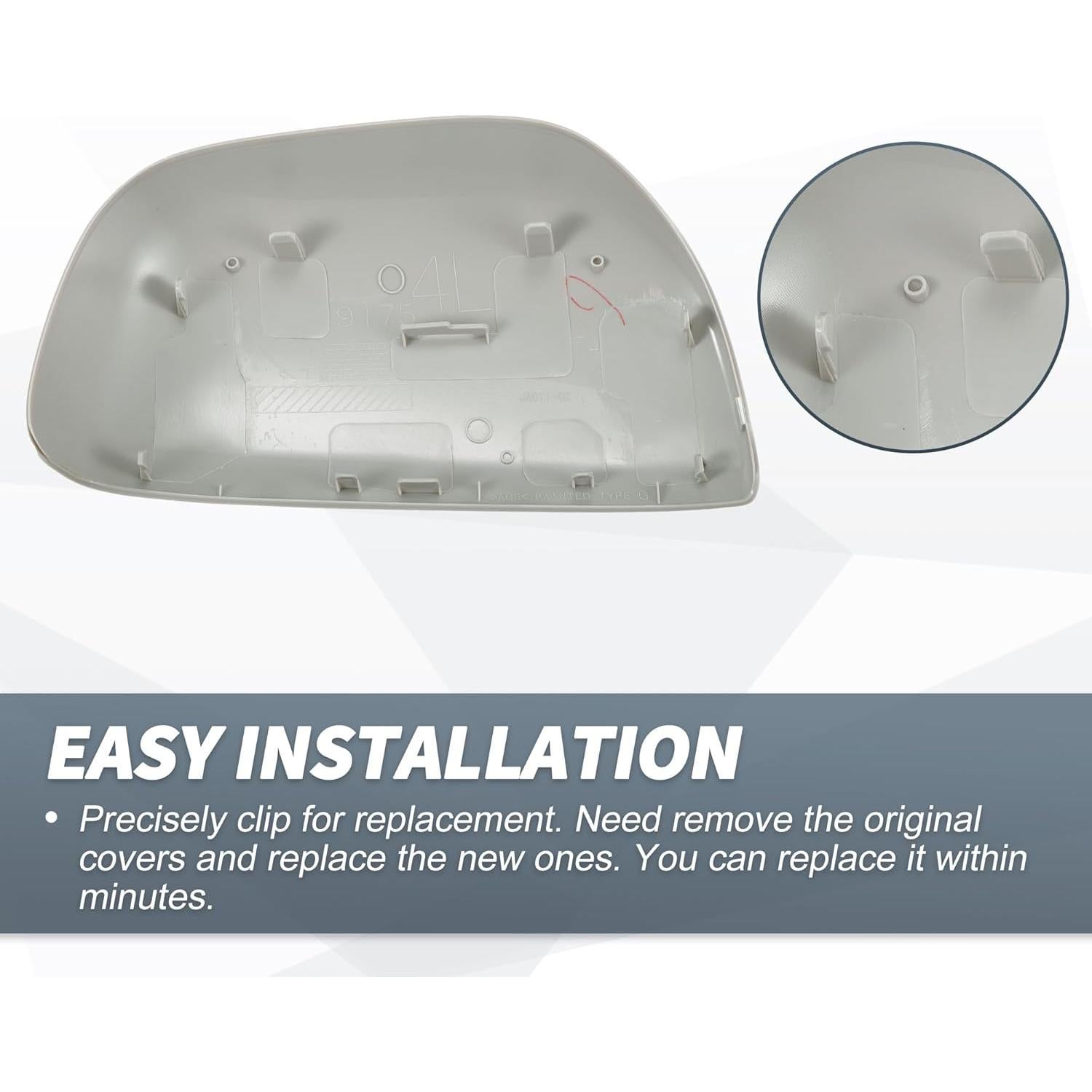 Cubiertas de Espejo Retrovisor Toyota RAV4 2006-2009 Gris X AUTOHAUX